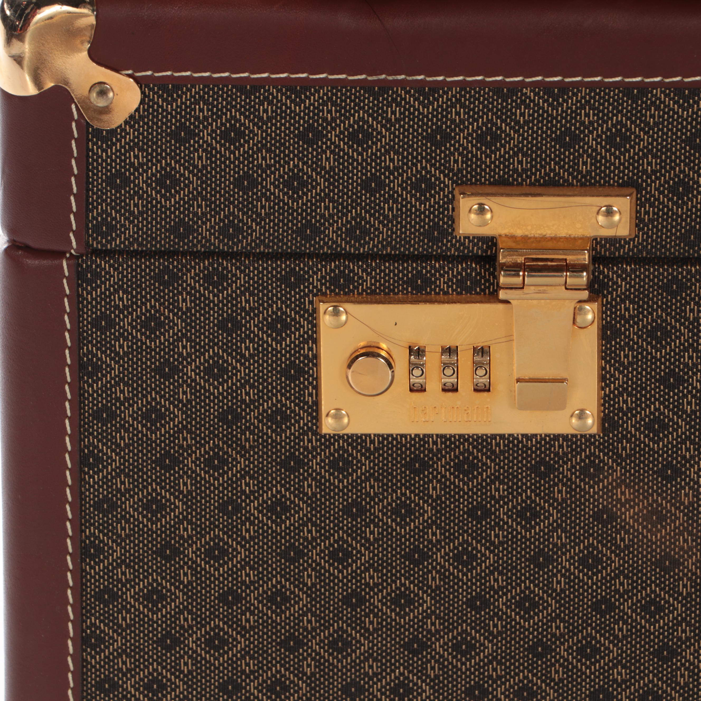 Hartmann Wings Collection Luggage Set in Diamond Monogram Jacquard and Leather
