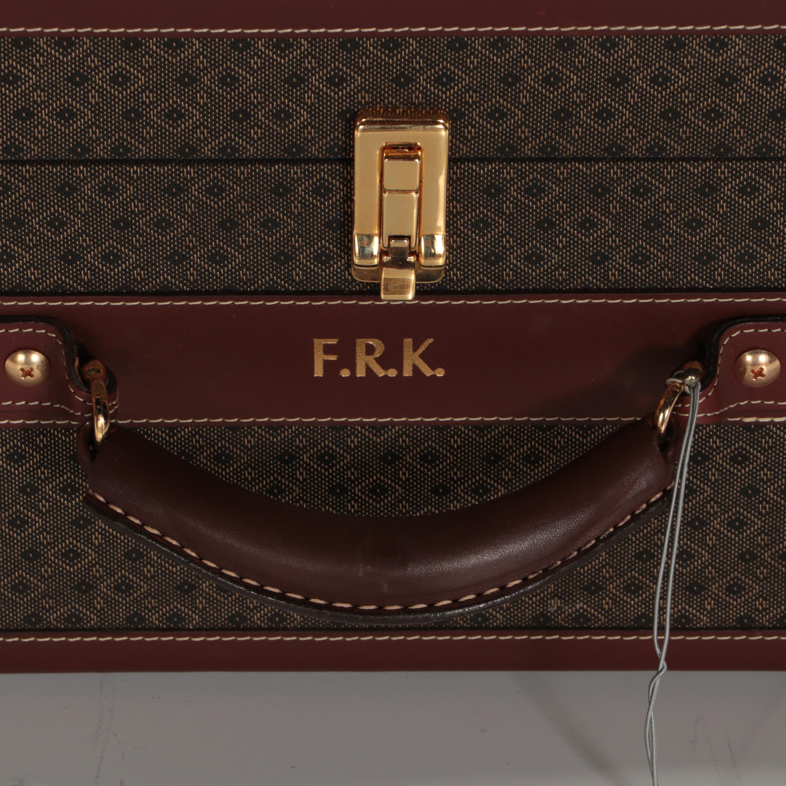 Hartmann Wings Collection Luggage Set in Diamond Monogram Jacquard and Leather