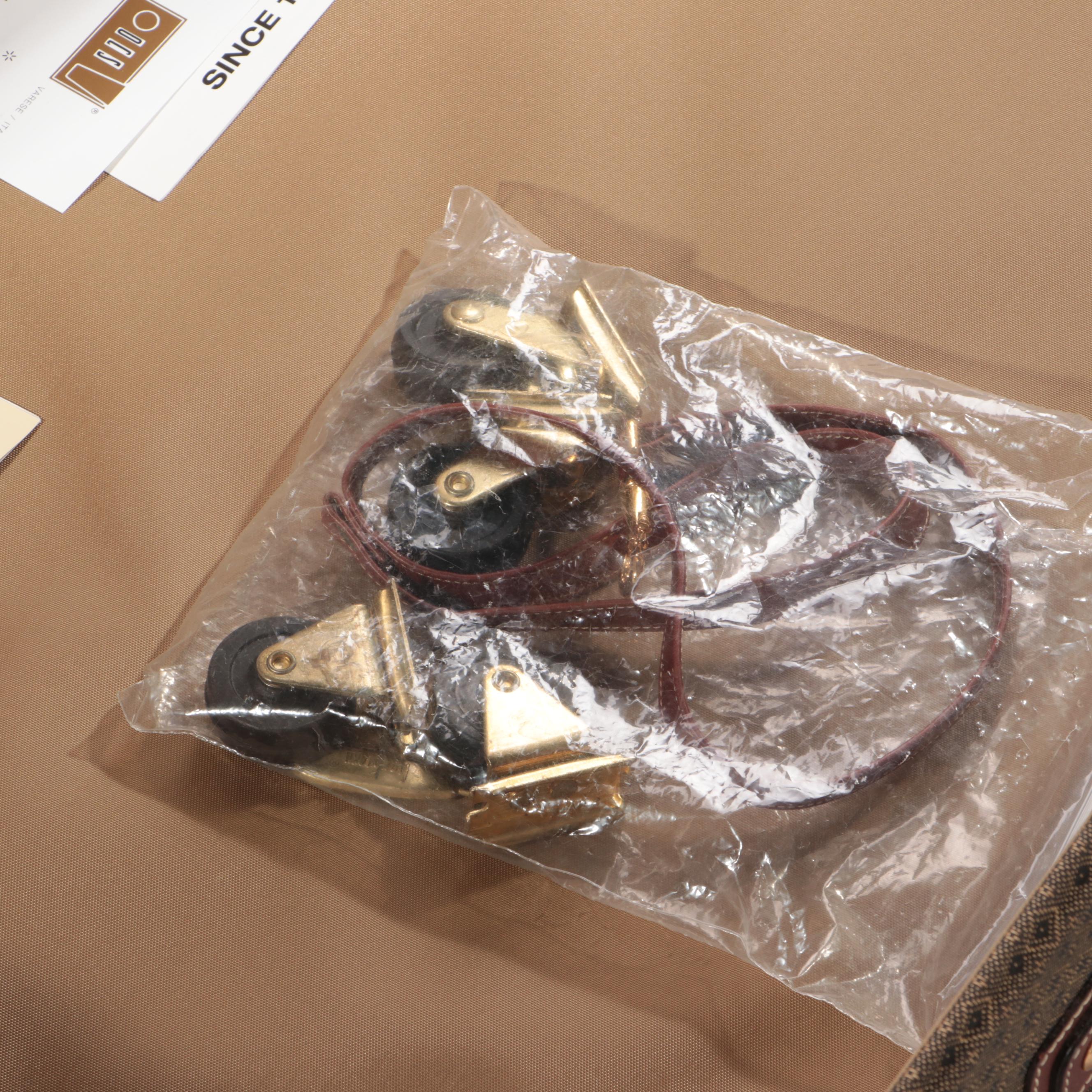 Hartmann Wings Collection Luggage Set in Diamond Monogram Jacquard and Leather