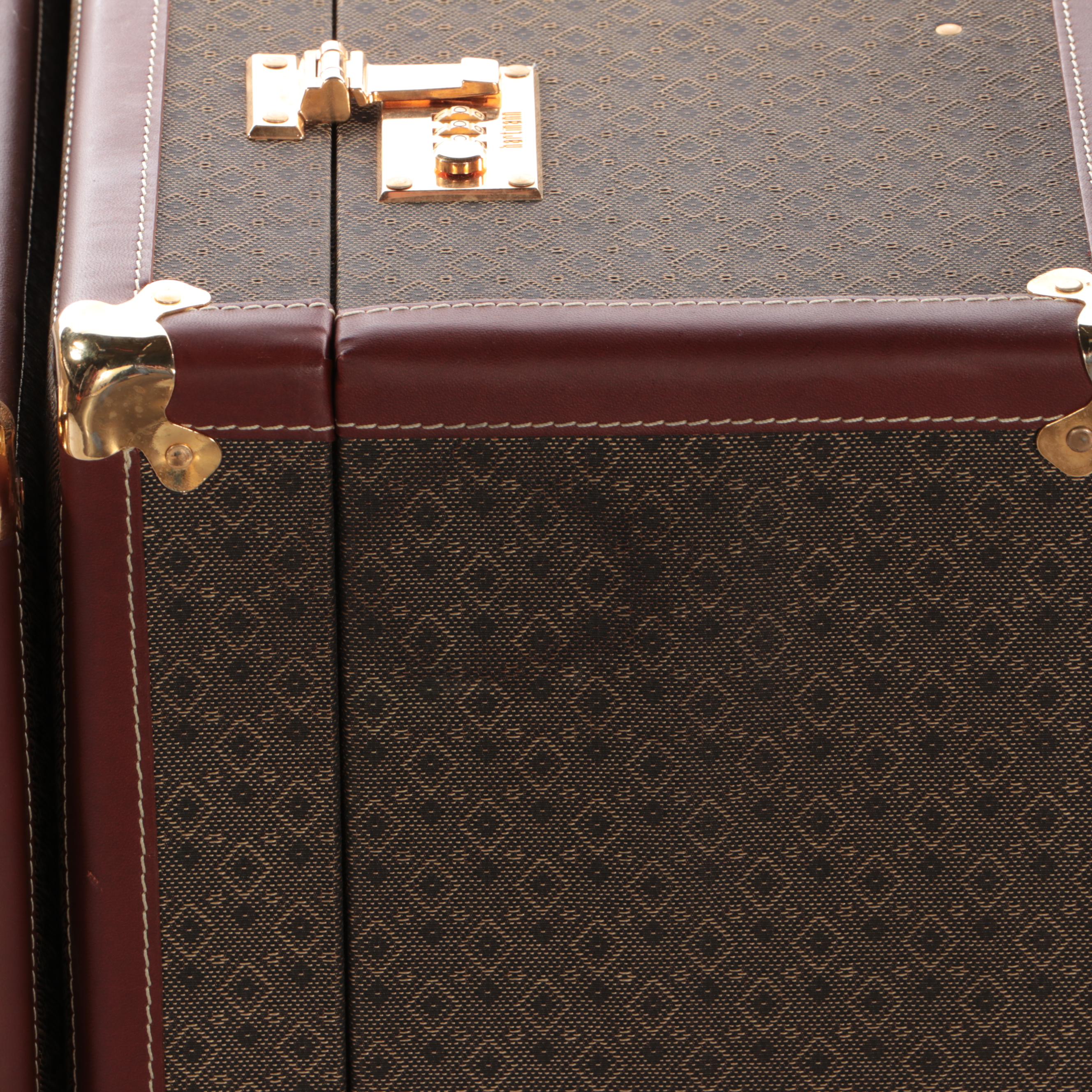 Hartmann Wings Collection Luggage Set in Diamond Monogram Jacquard and Leather