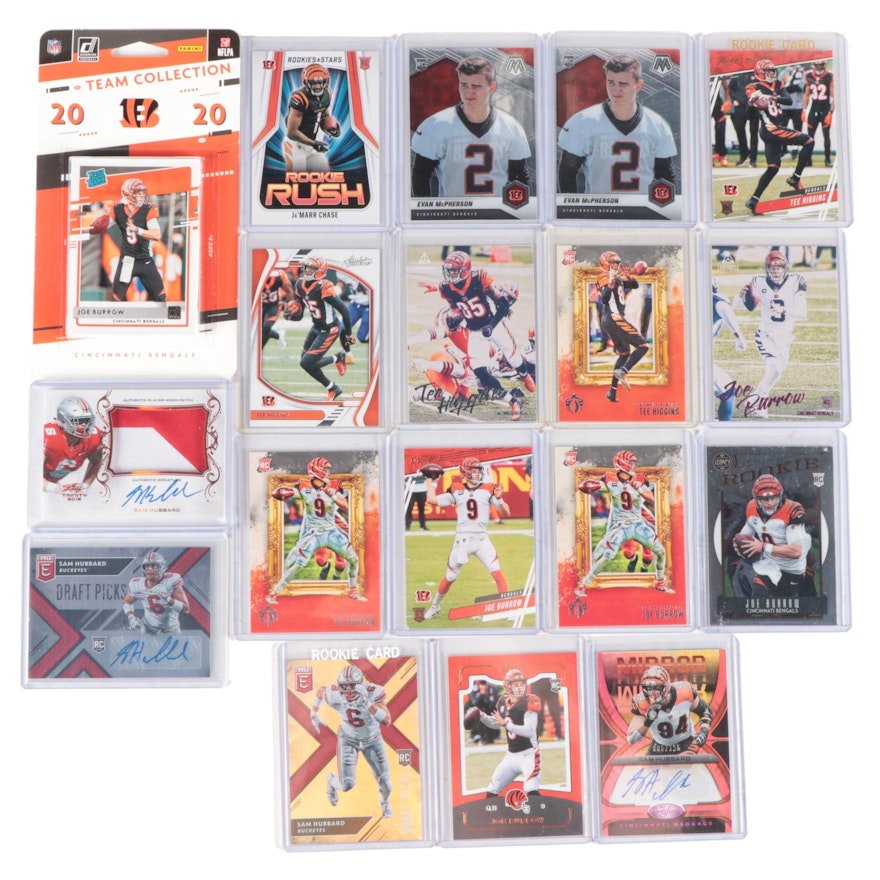 2020 Panini Team Collection Including Burrow, Cincinnati Bengals Rookie Cards