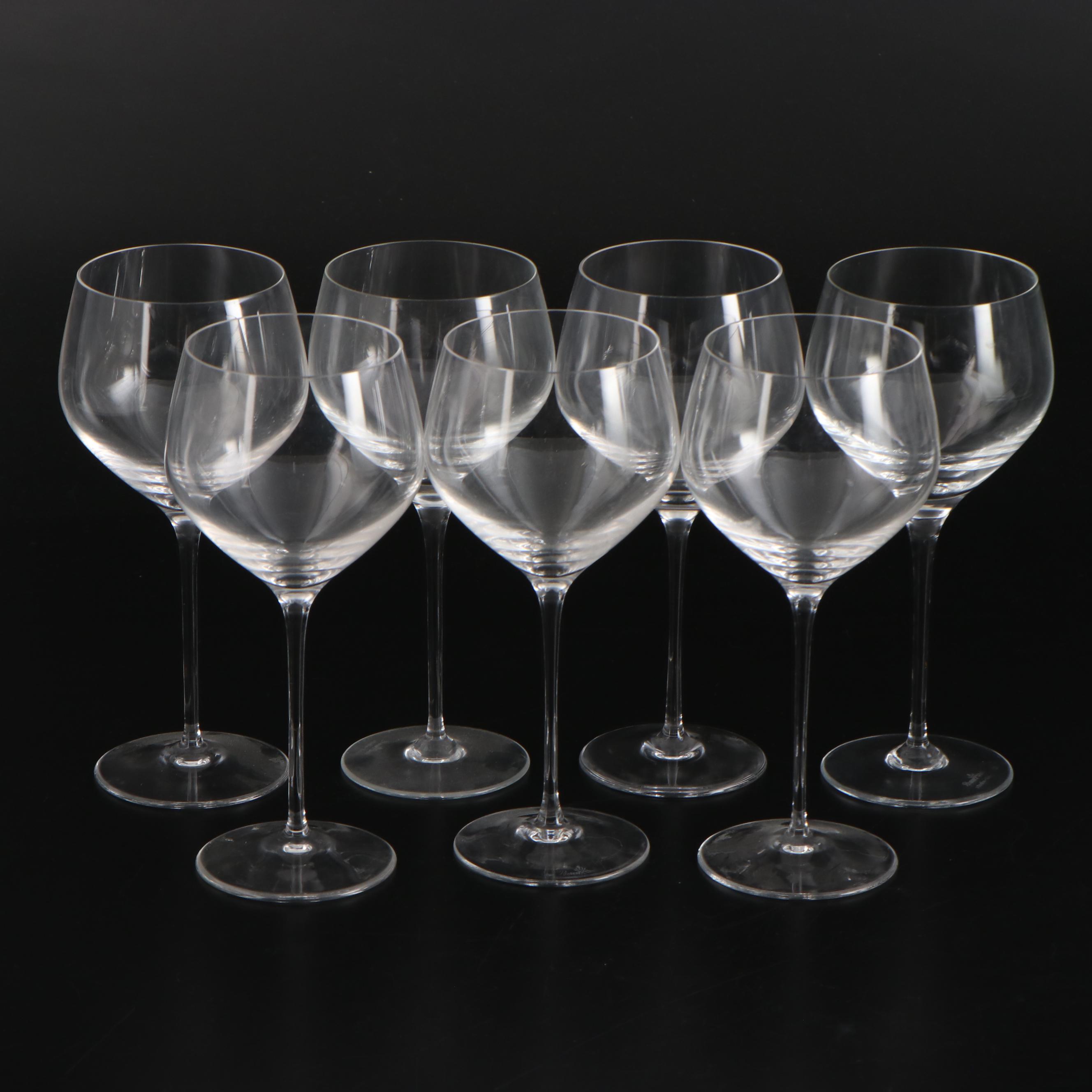Rosenthal "Fuga" Crystal Burgundy and Red Wine Glasses