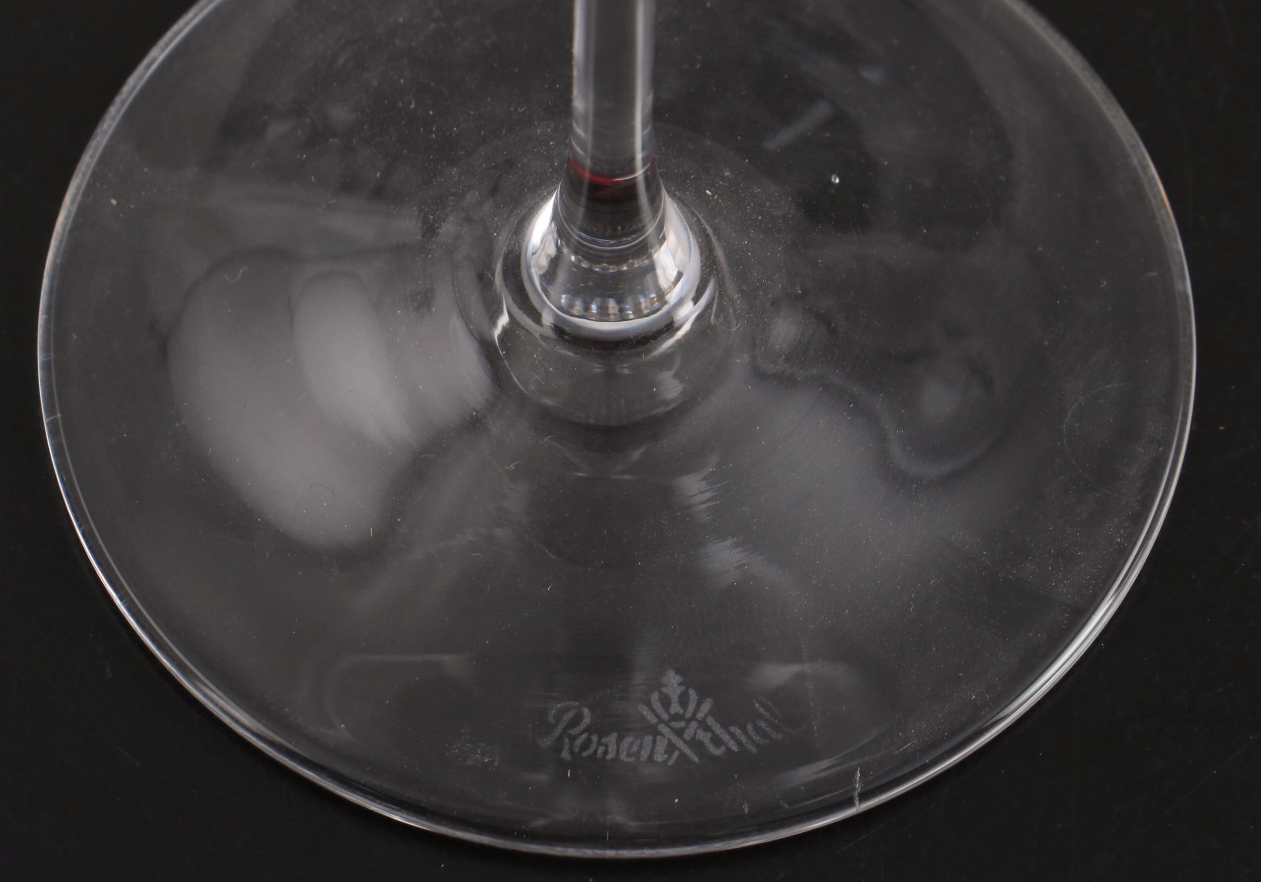 Rosenthal "Fuga" Crystal Burgundy and Red Wine Glasses