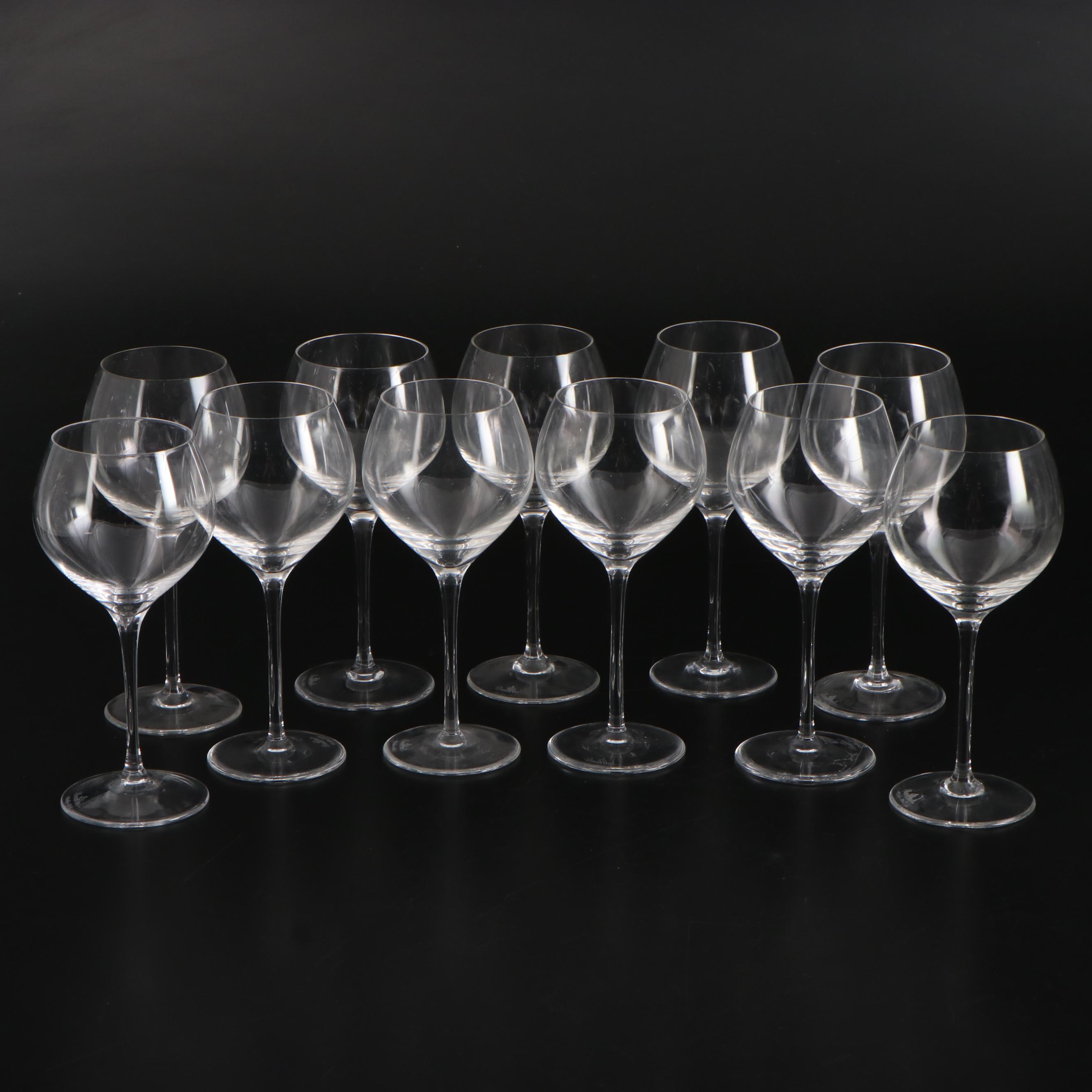 Rosenthal "Fuga" Crystal Burgundy and Red Wine Glasses