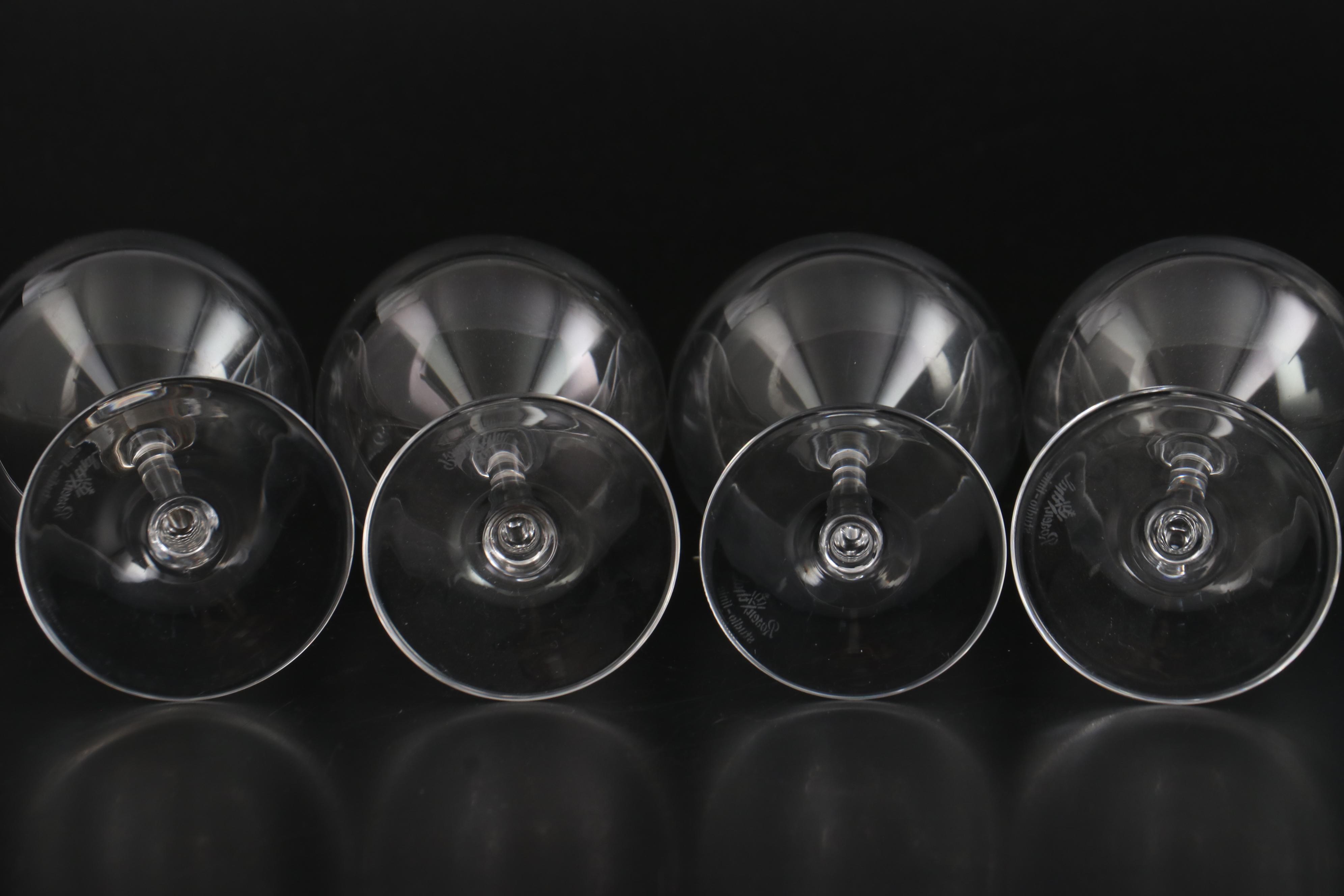 Rosenthal "Fuga" Crystal Burgundy and Red Wine Glasses