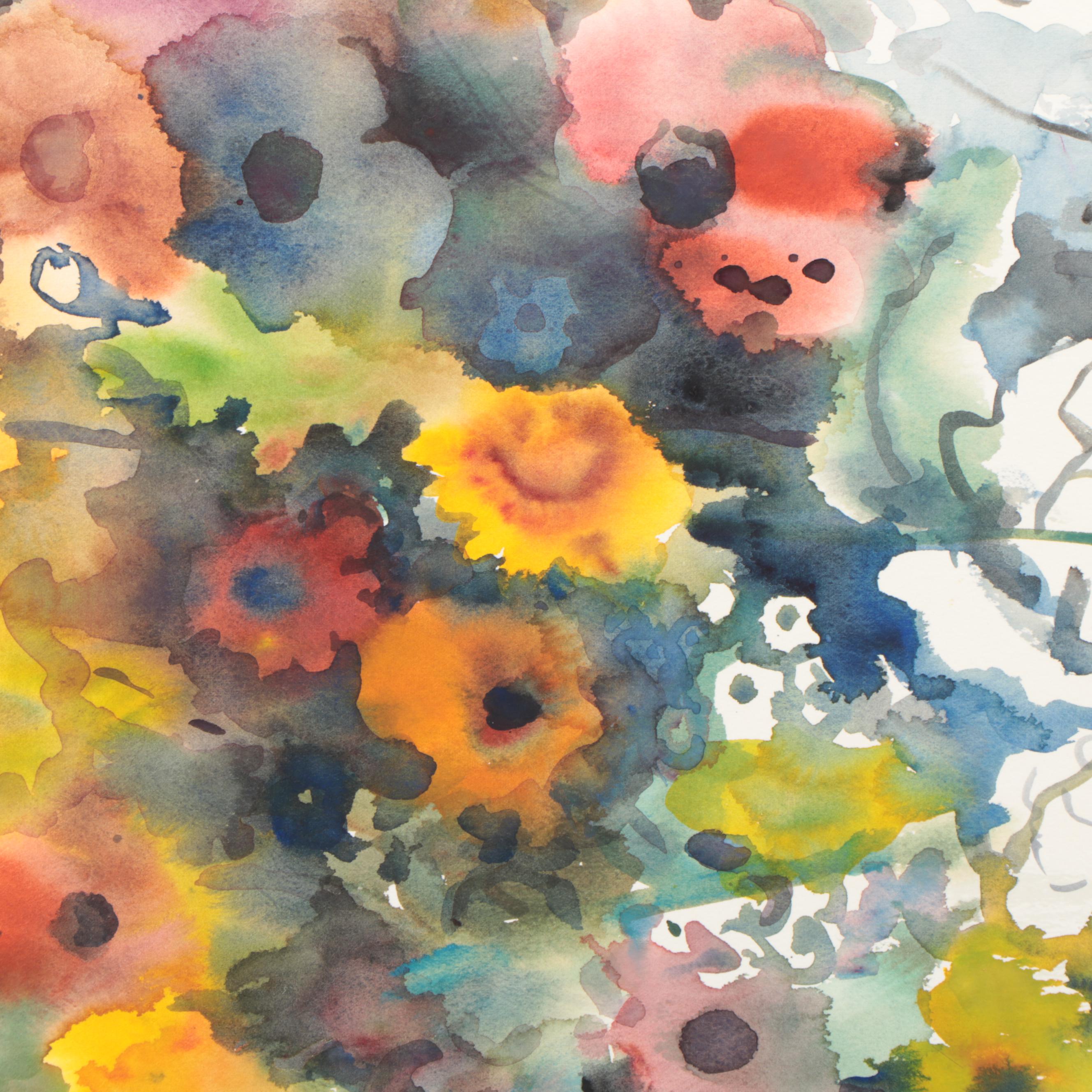 Marion Maas Abstract Floral Watercolor Paintings