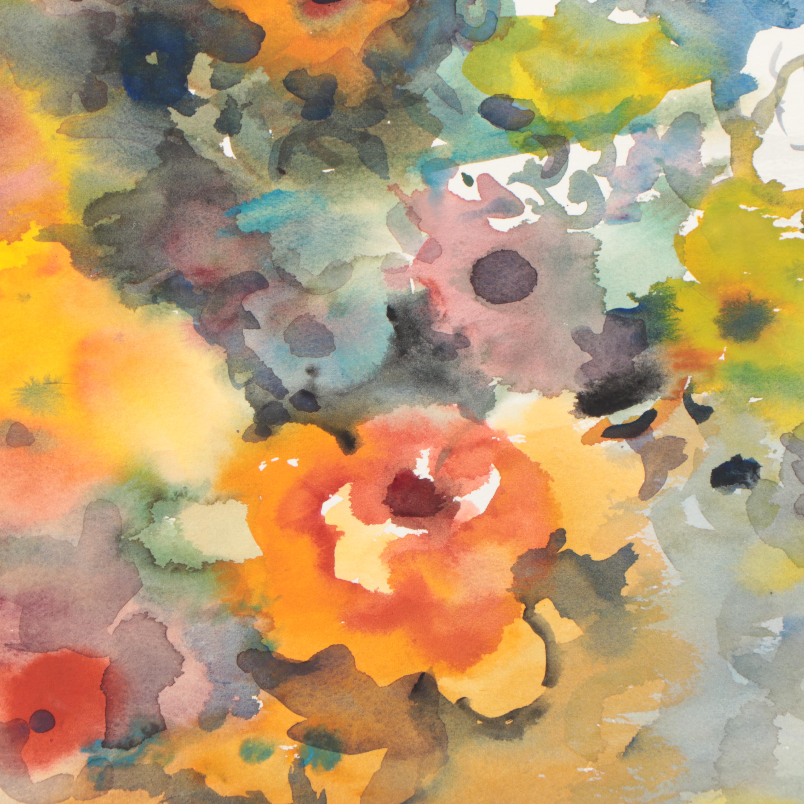 Marion Maas Abstract Floral Watercolor Paintings