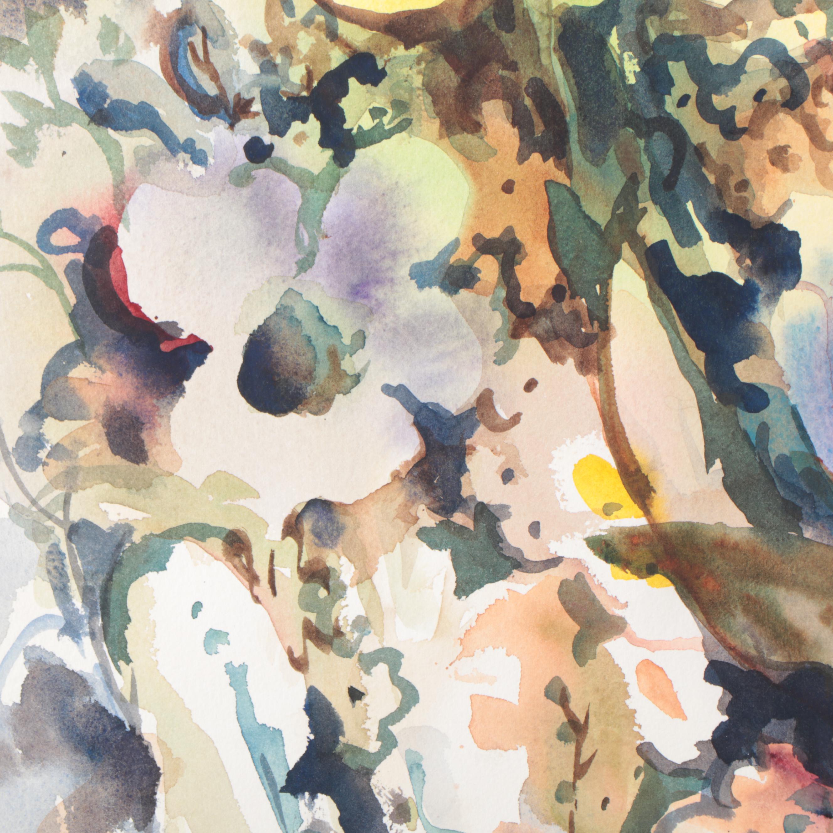 Marion Maas Abstract Floral Watercolor Paintings