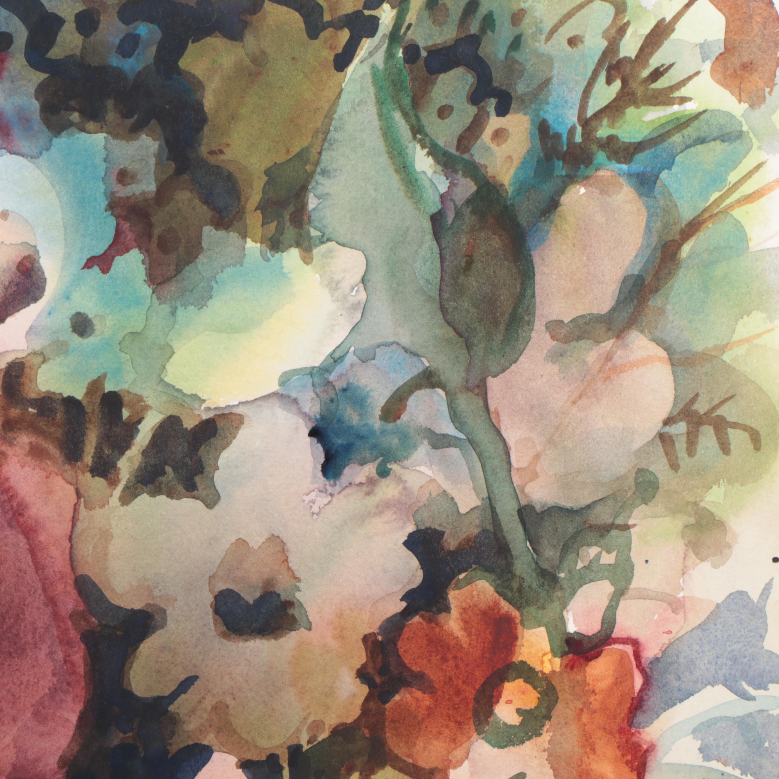 Marion Maas Abstract Floral Watercolor Paintings
