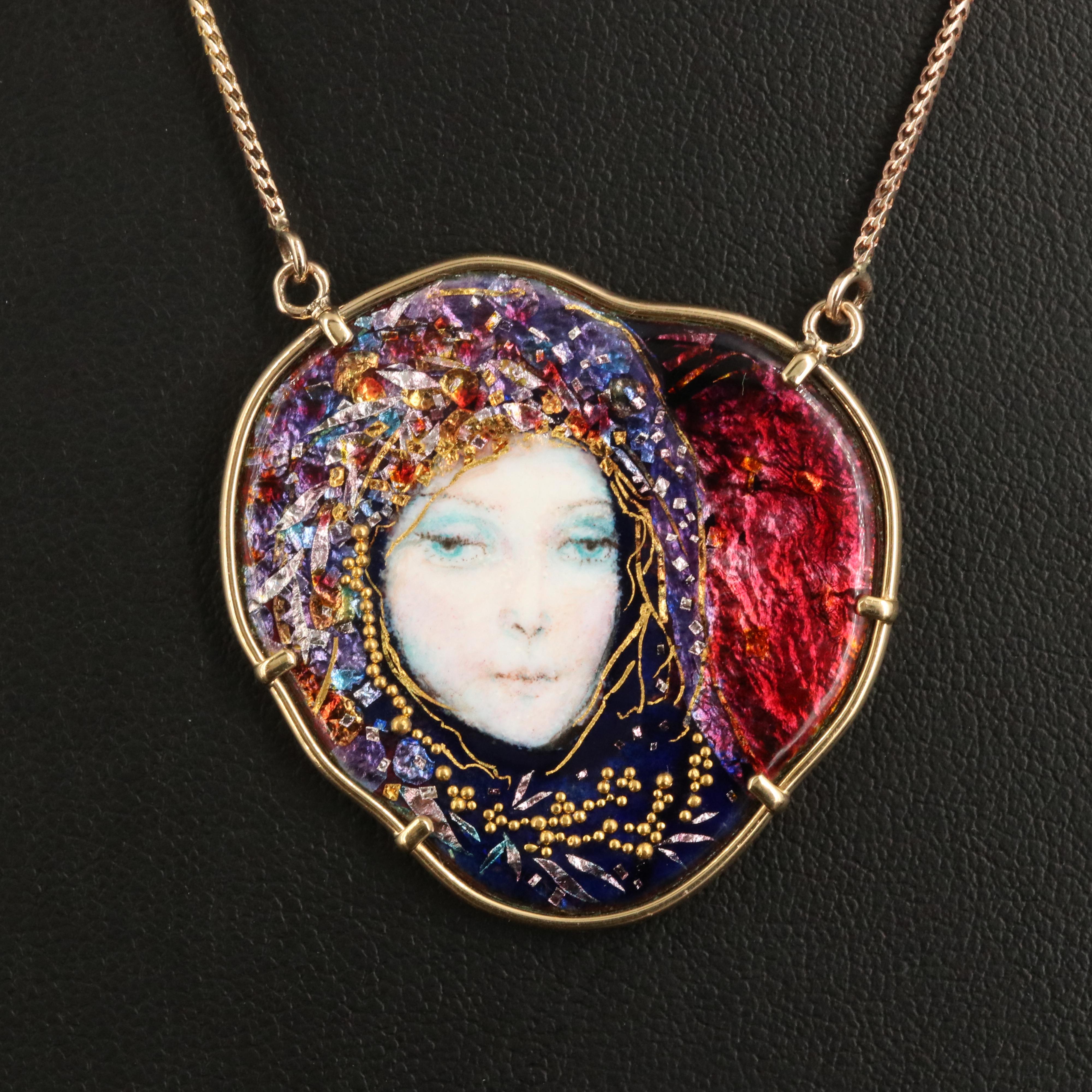 14K Portrait Miniature with 18K Frame