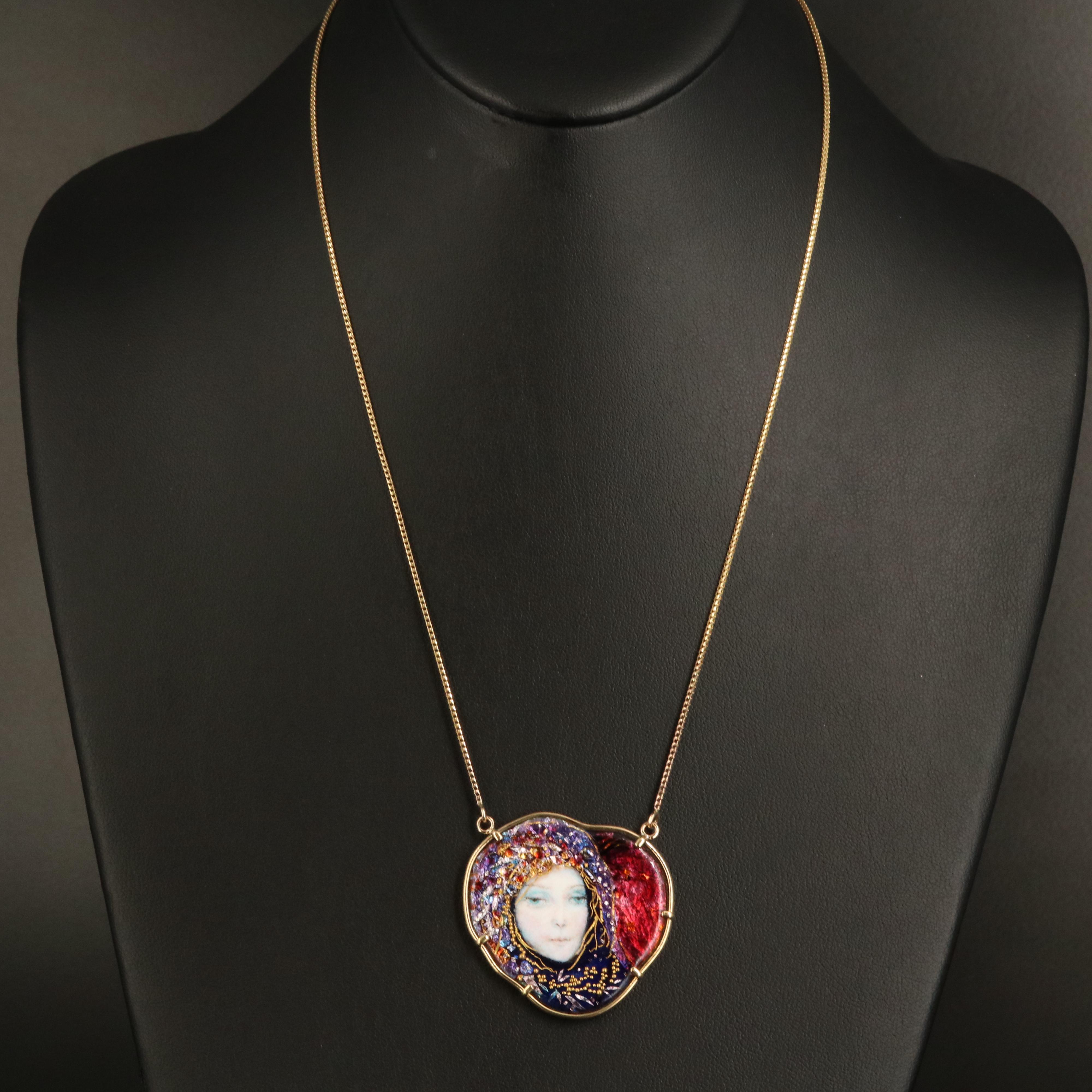 14K Portrait Miniature with 18K Frame