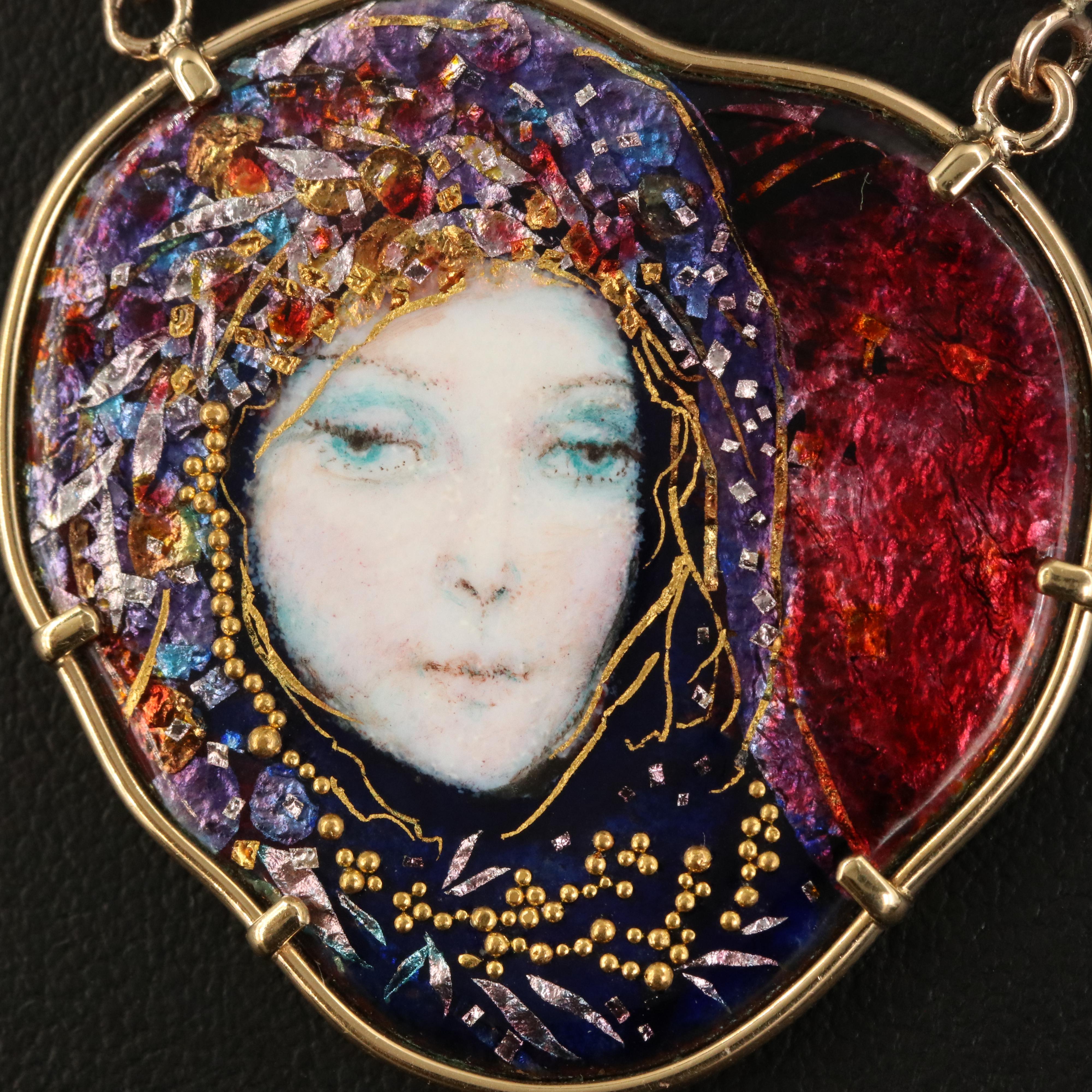 14K Portrait Miniature with 18K Frame