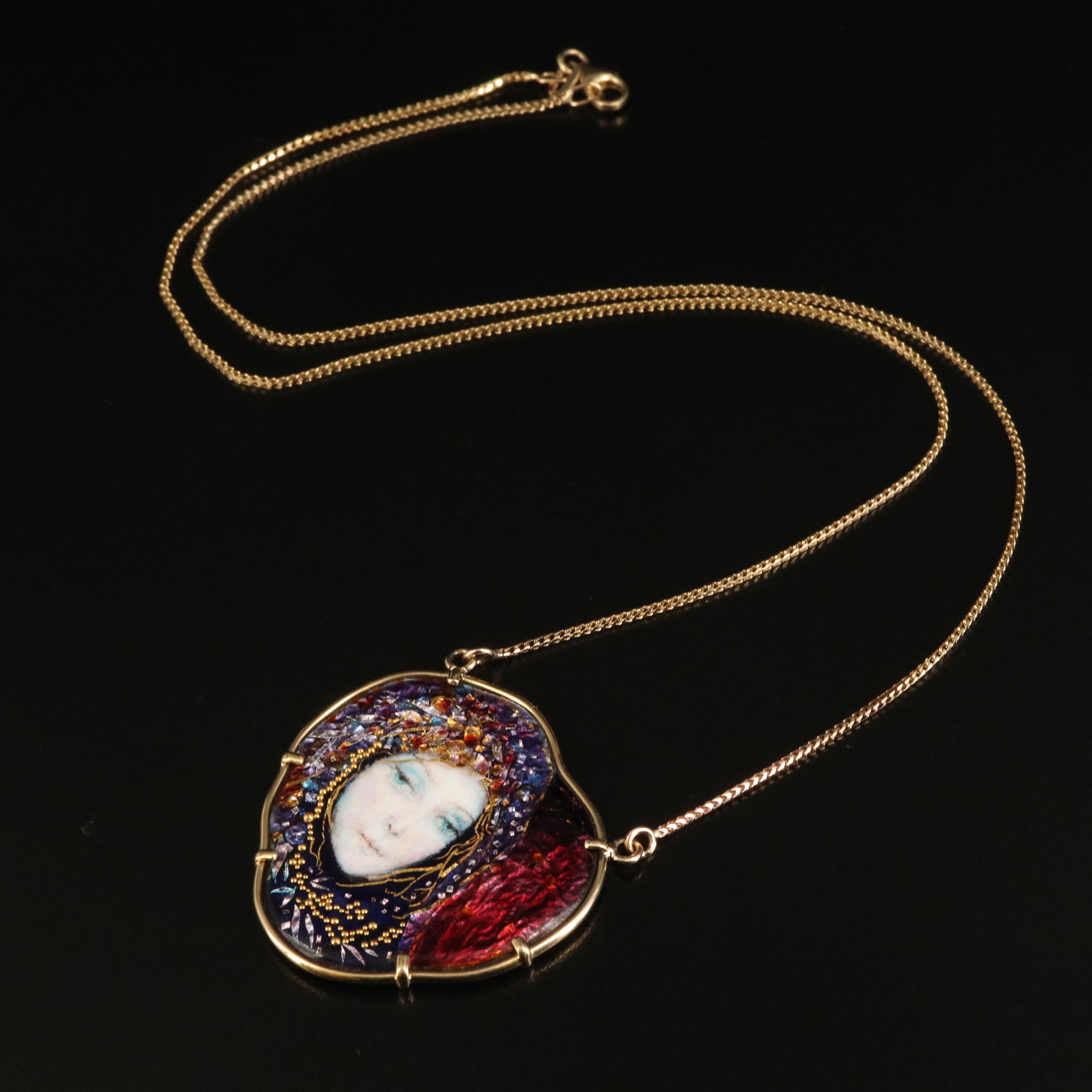 14K Portrait Miniature with 18K Frame