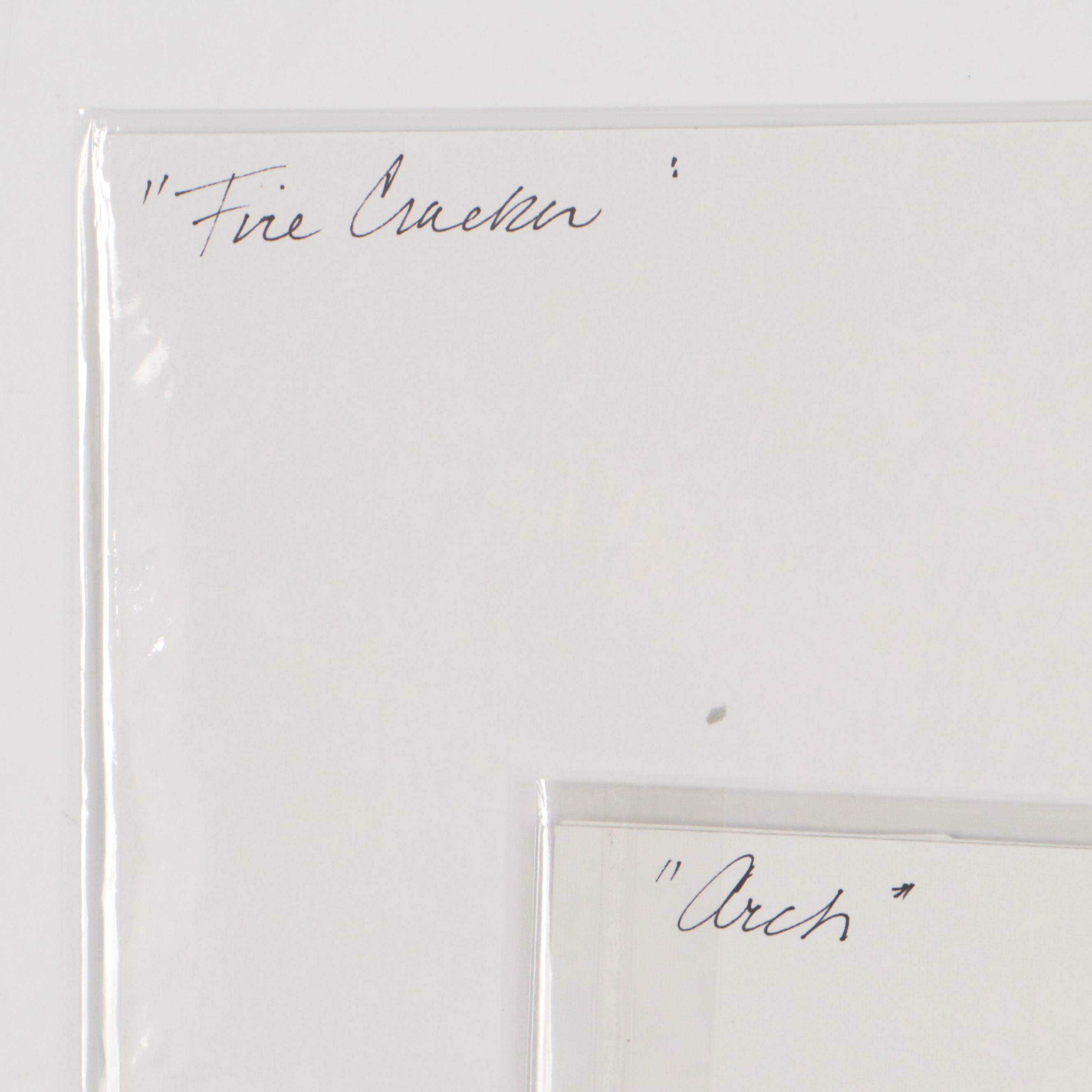 Sarah Roush Digital Collage "Fire Cracker" and "Arch"