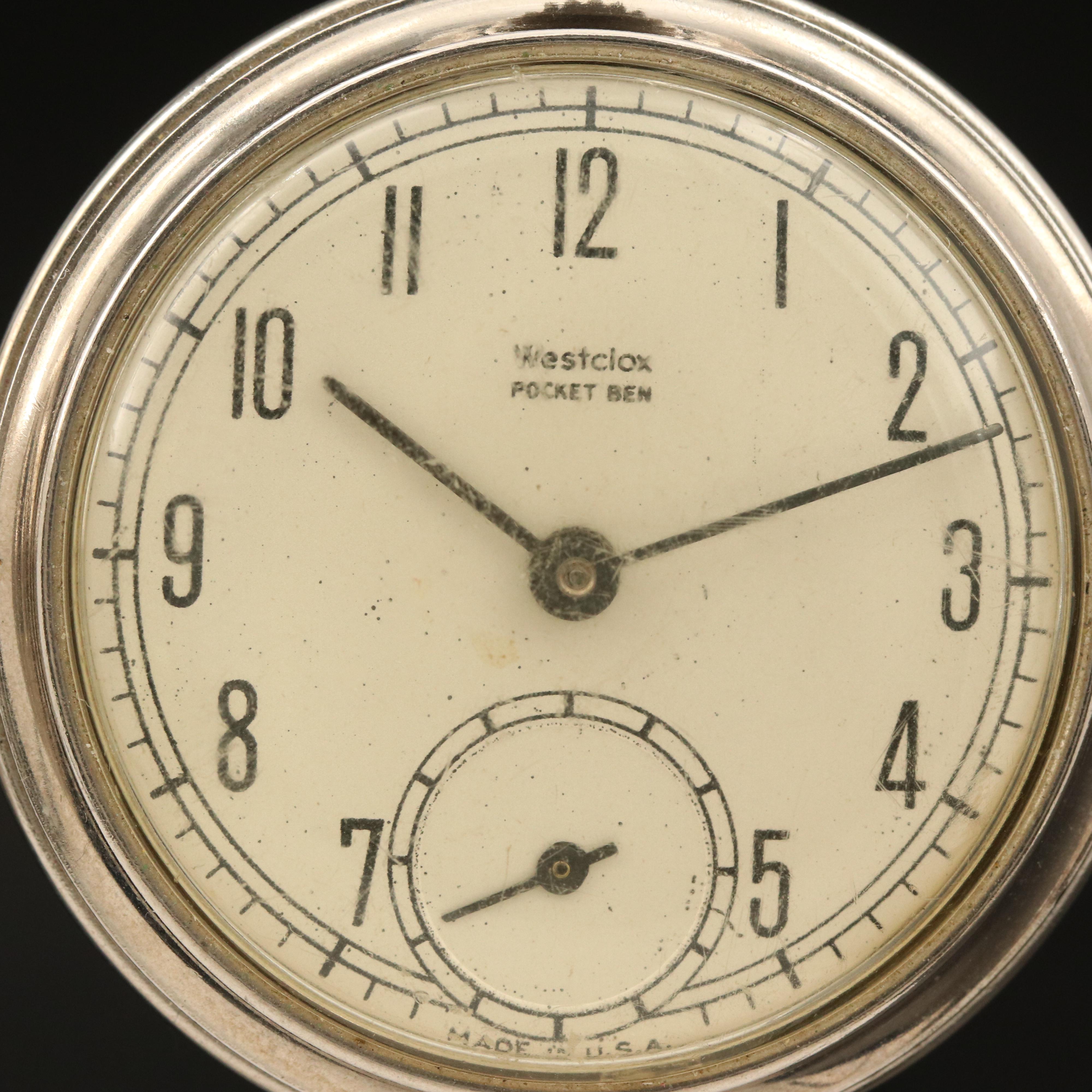 Vintage Westclox "Pocket Ben" and Army "Services" Pocket Watches