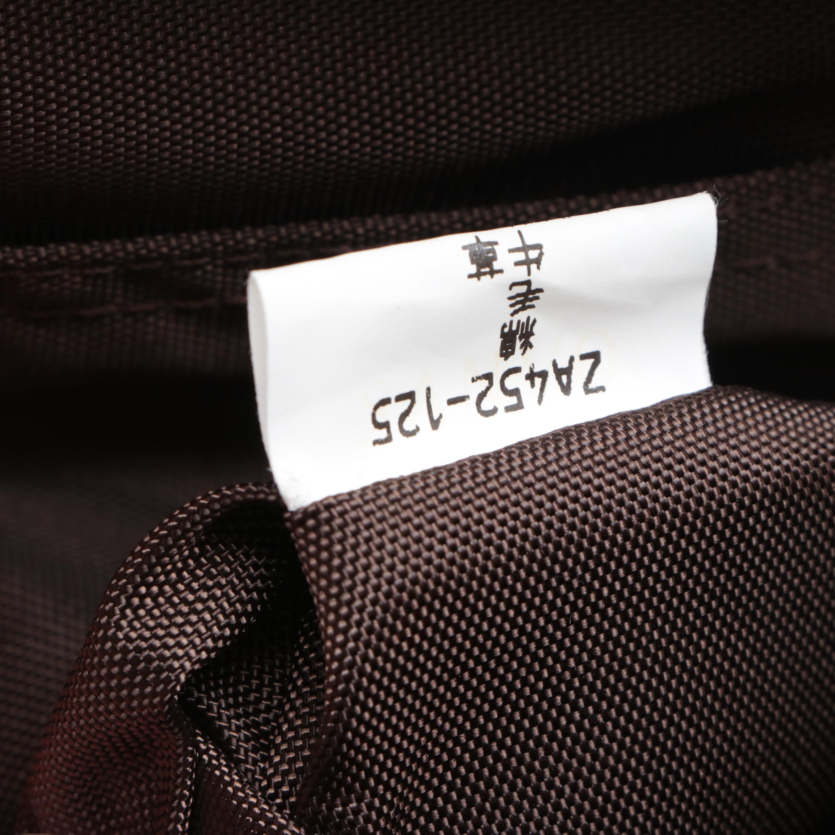 Burberry Blue Zip Shoulder Bag in Blue Nova Check Canvas and Dark Brown Leather