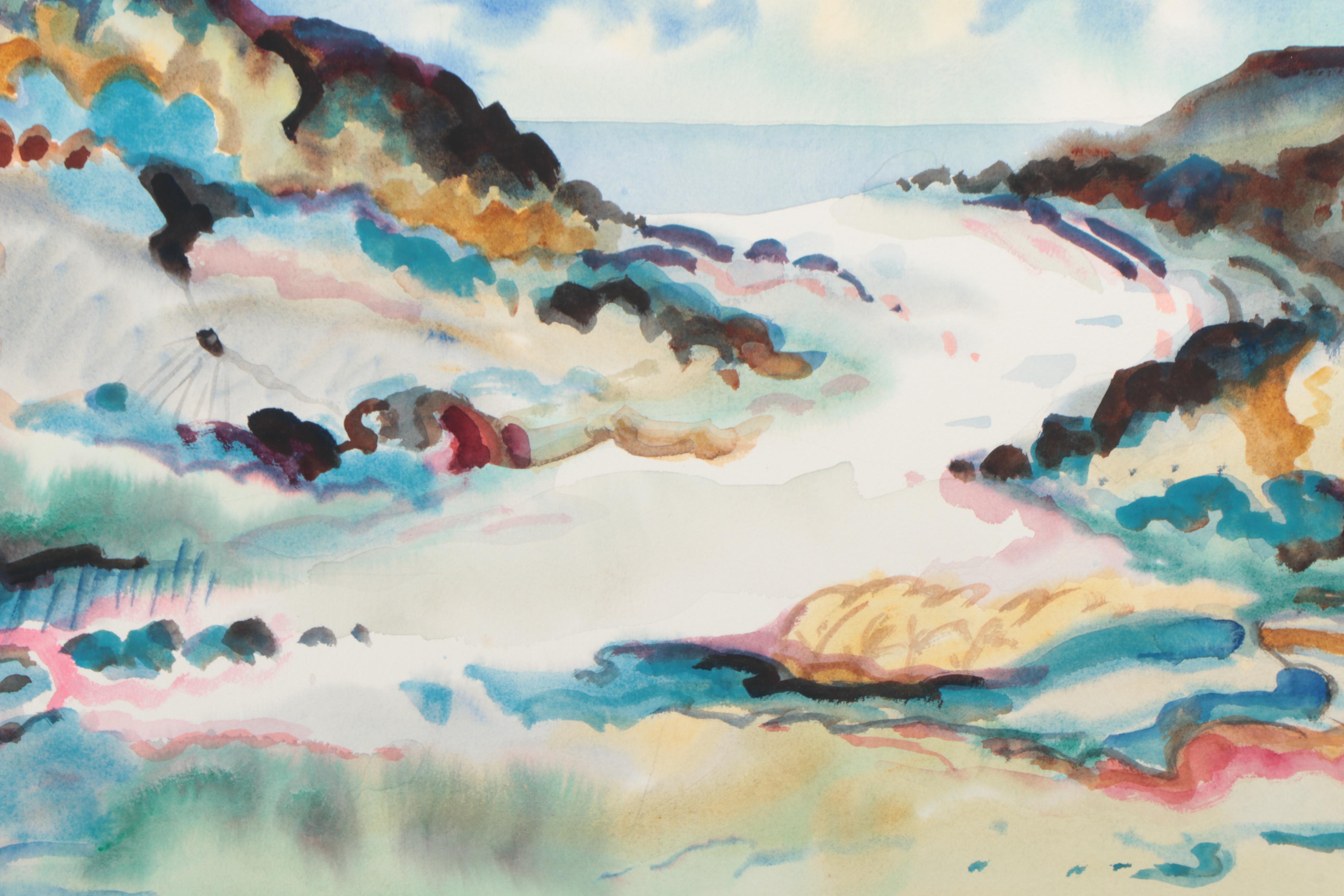 Marion Maas Watercolor Paintings Including Landscape