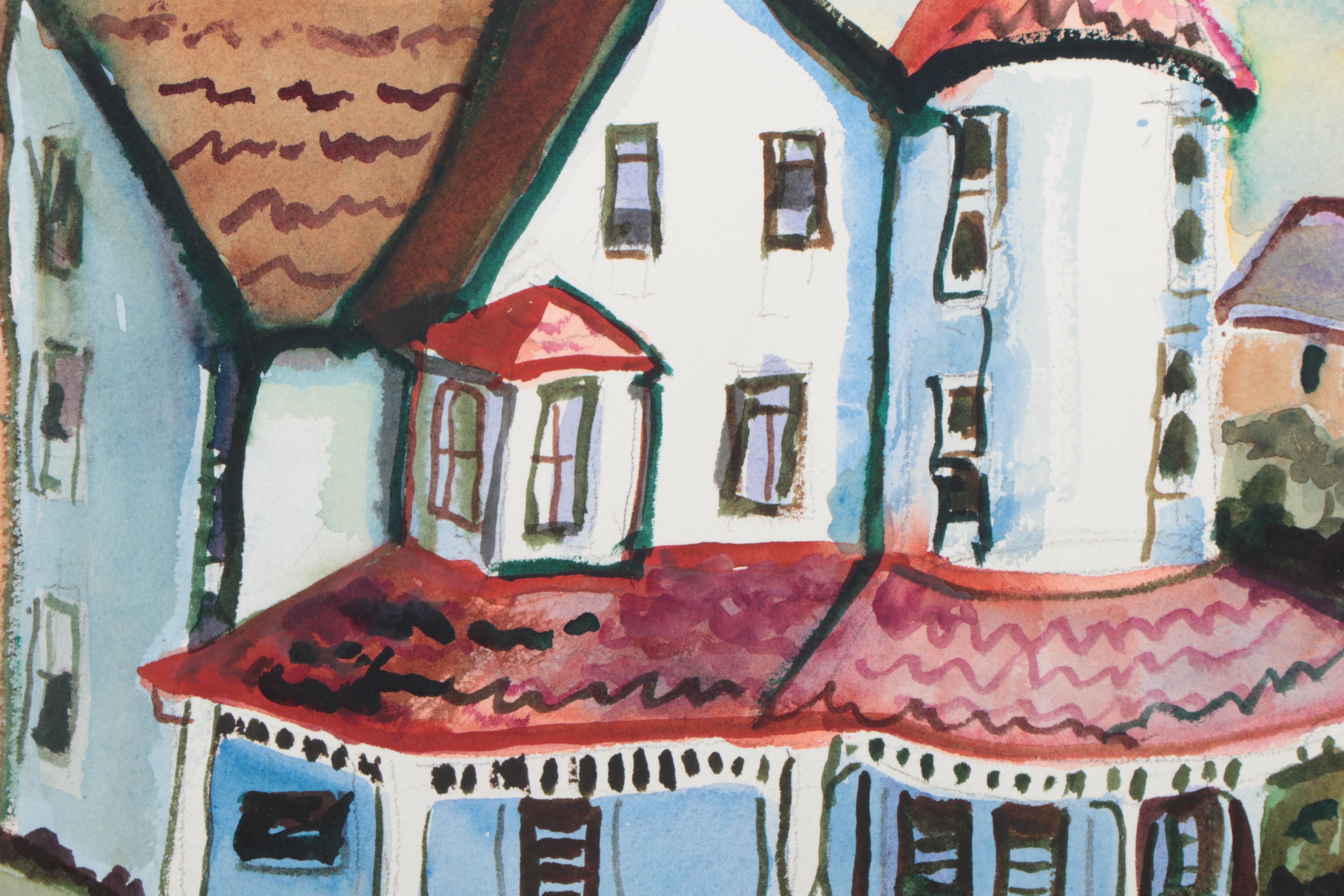 Marion Maas Watercolor Paintings Including Landscape