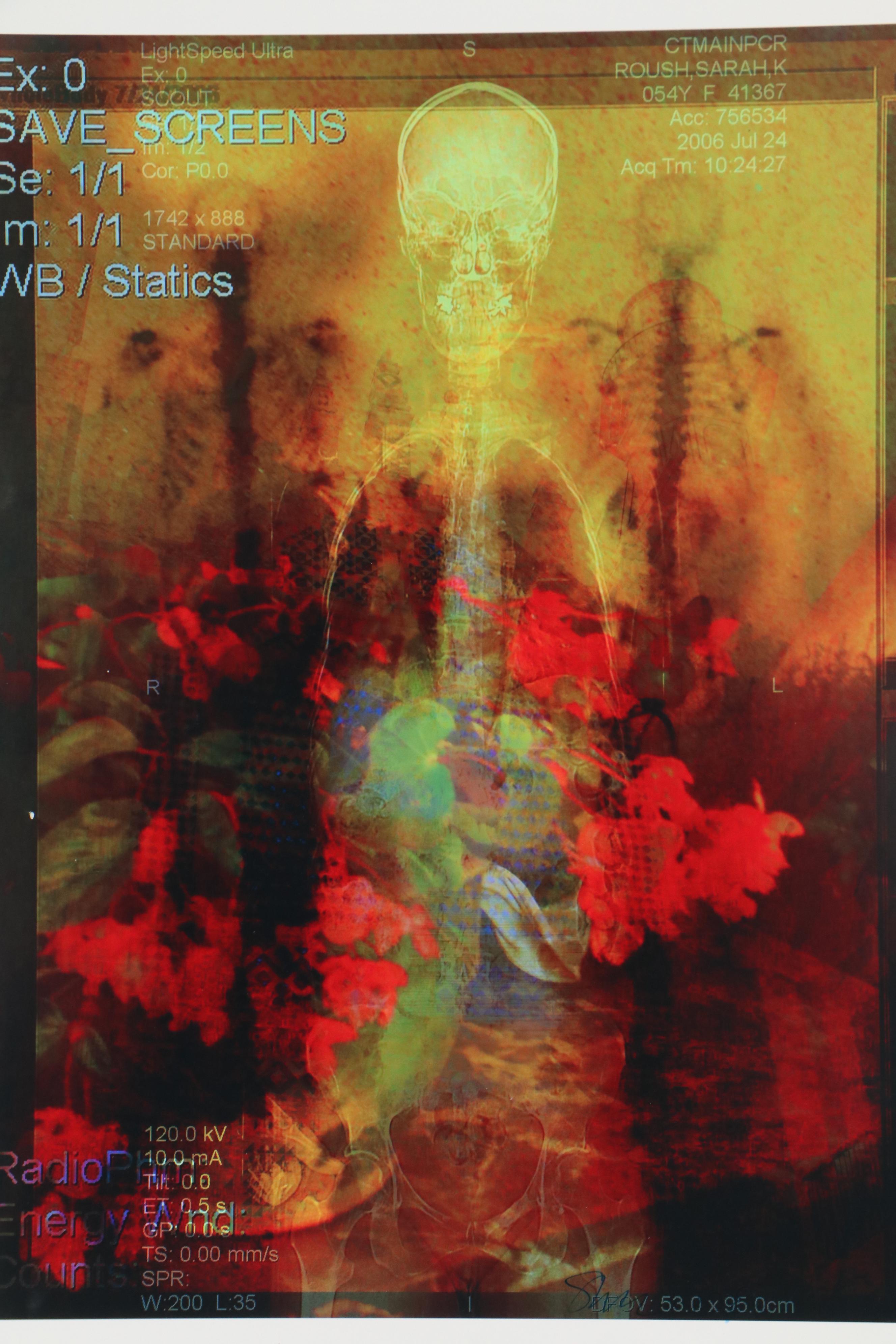 Sarah Roush Digital Collage "Begonias," 21st Century