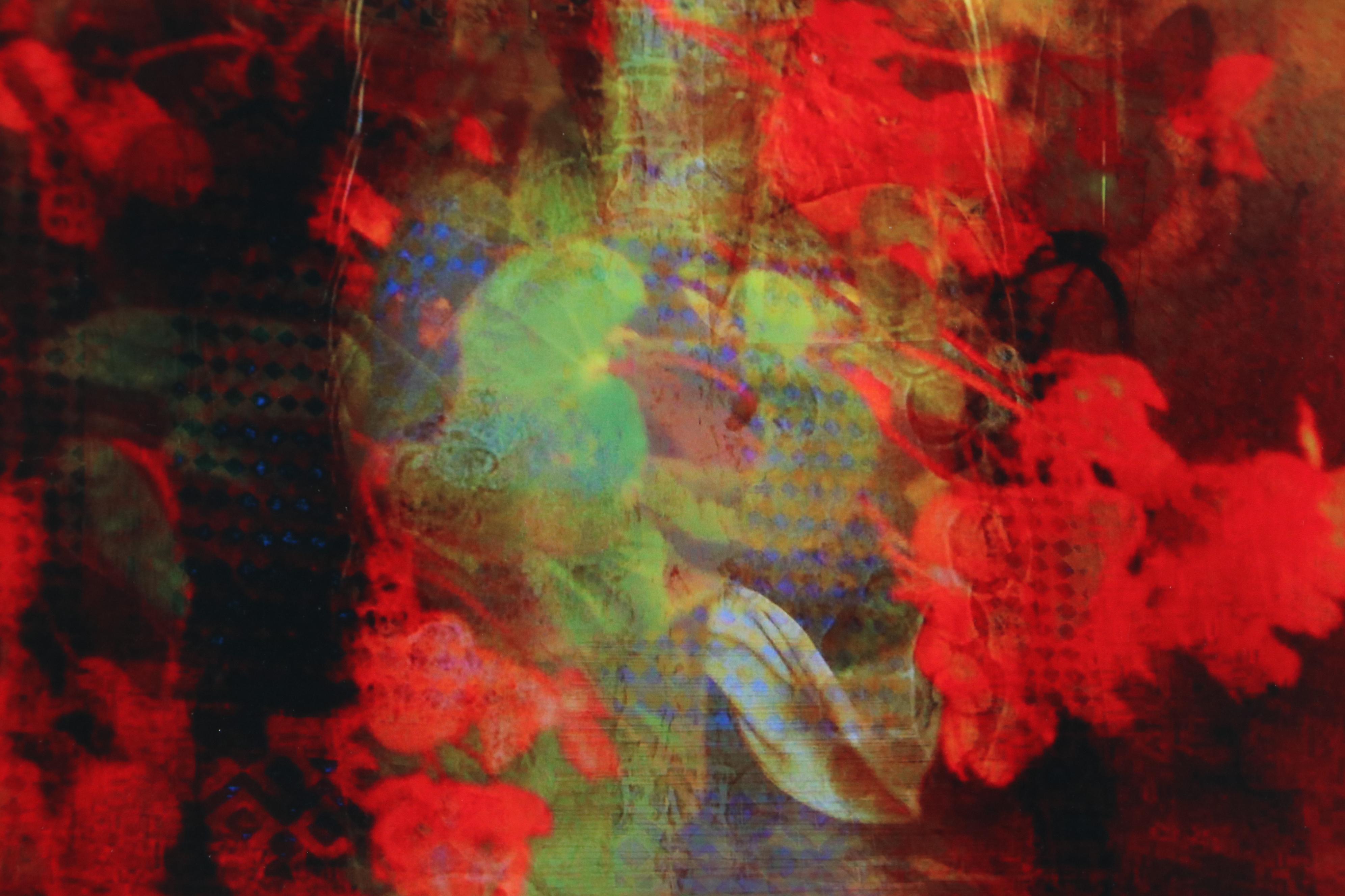 Sarah Roush Digital Collage "Begonias," 21st Century