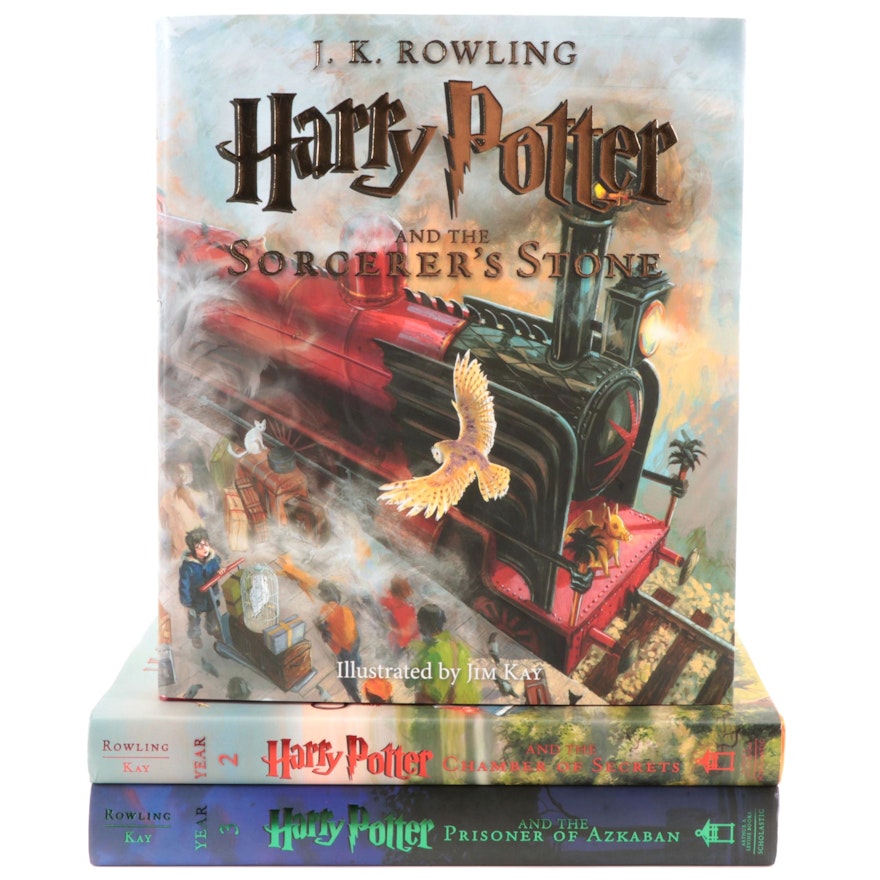 First Illustrated Edition "Harry Potter" Partial Series by J. K. Rowling