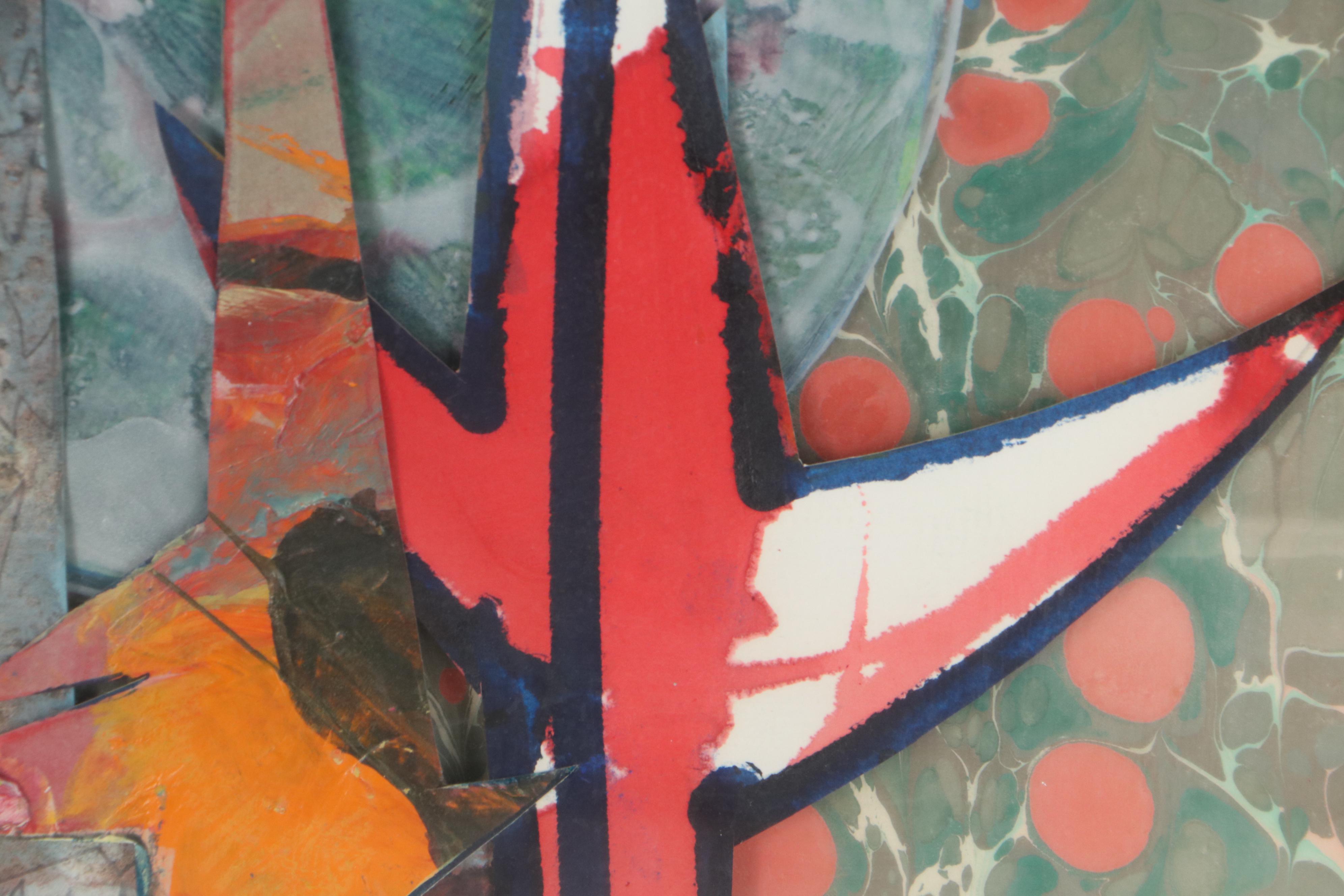 Sarah Roush Abstract Mixed Media Painting "Halberd Moon"