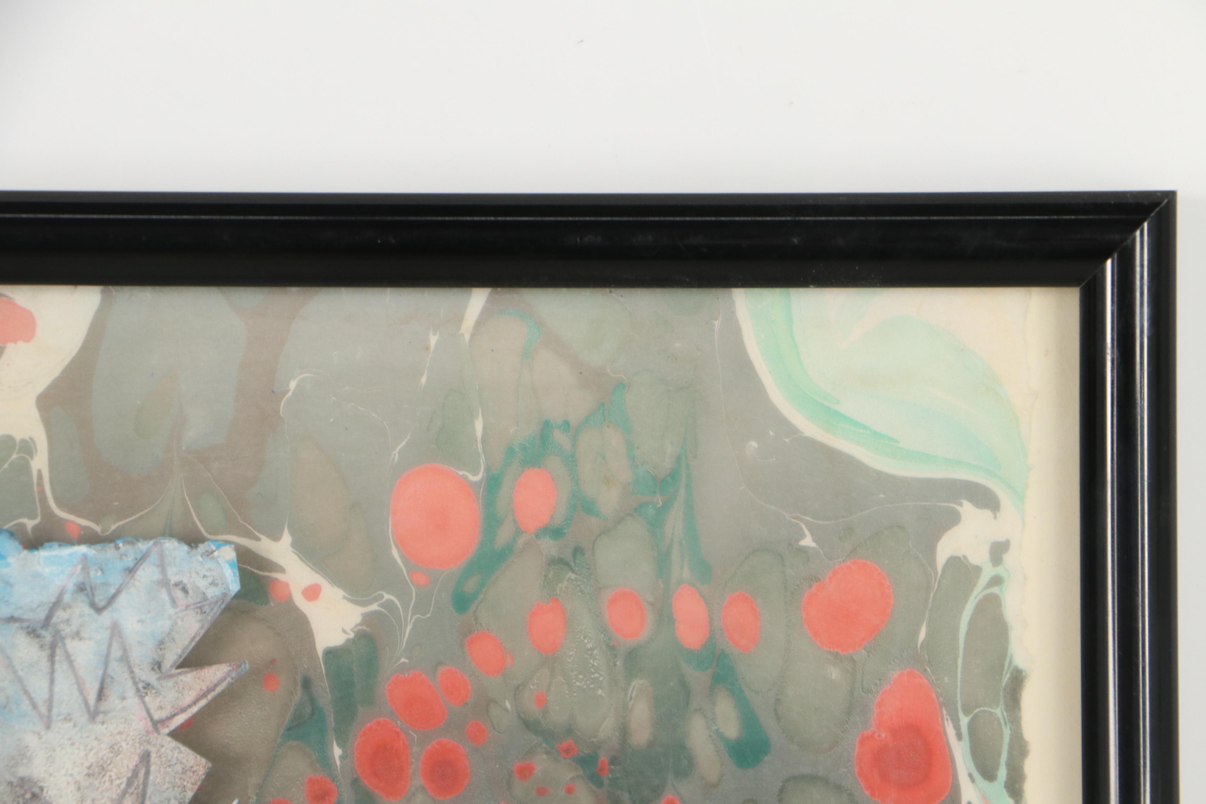 Sarah Roush Abstract Mixed Media Painting "Halberd Moon"