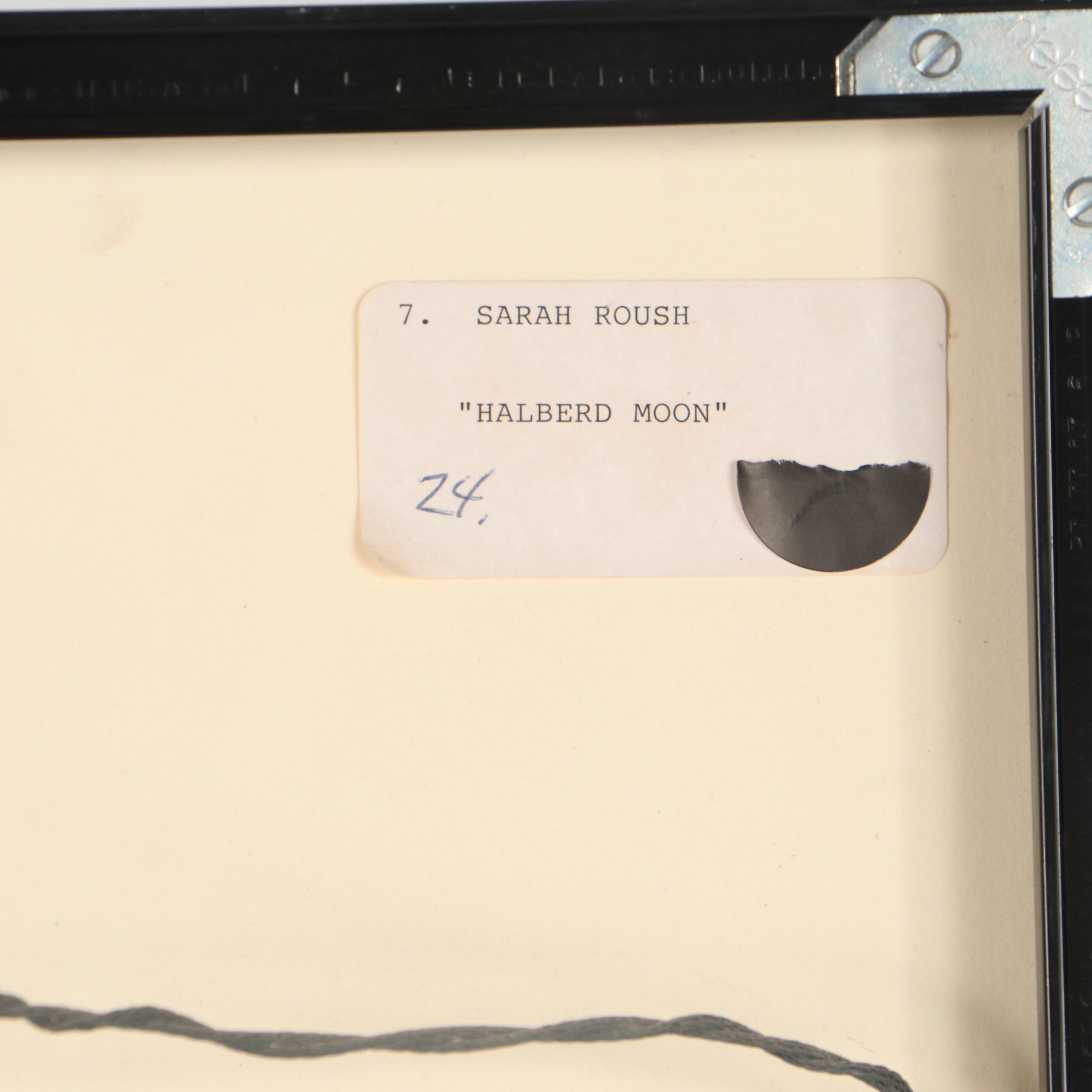 Sarah Roush Abstract Mixed Media Painting "Halberd Moon"