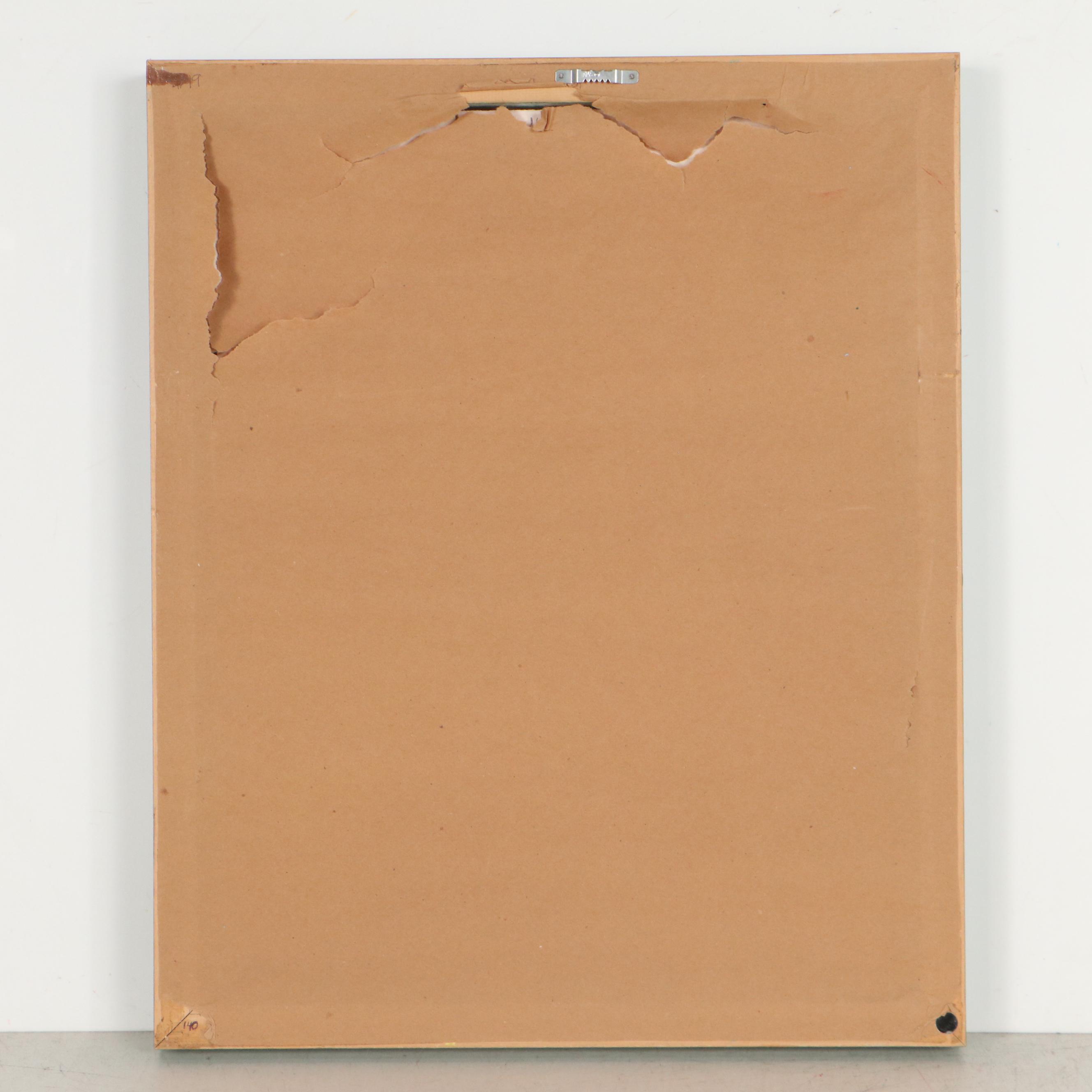 Sarah Roush Abstract Mixed Media Painting, Circa 2000