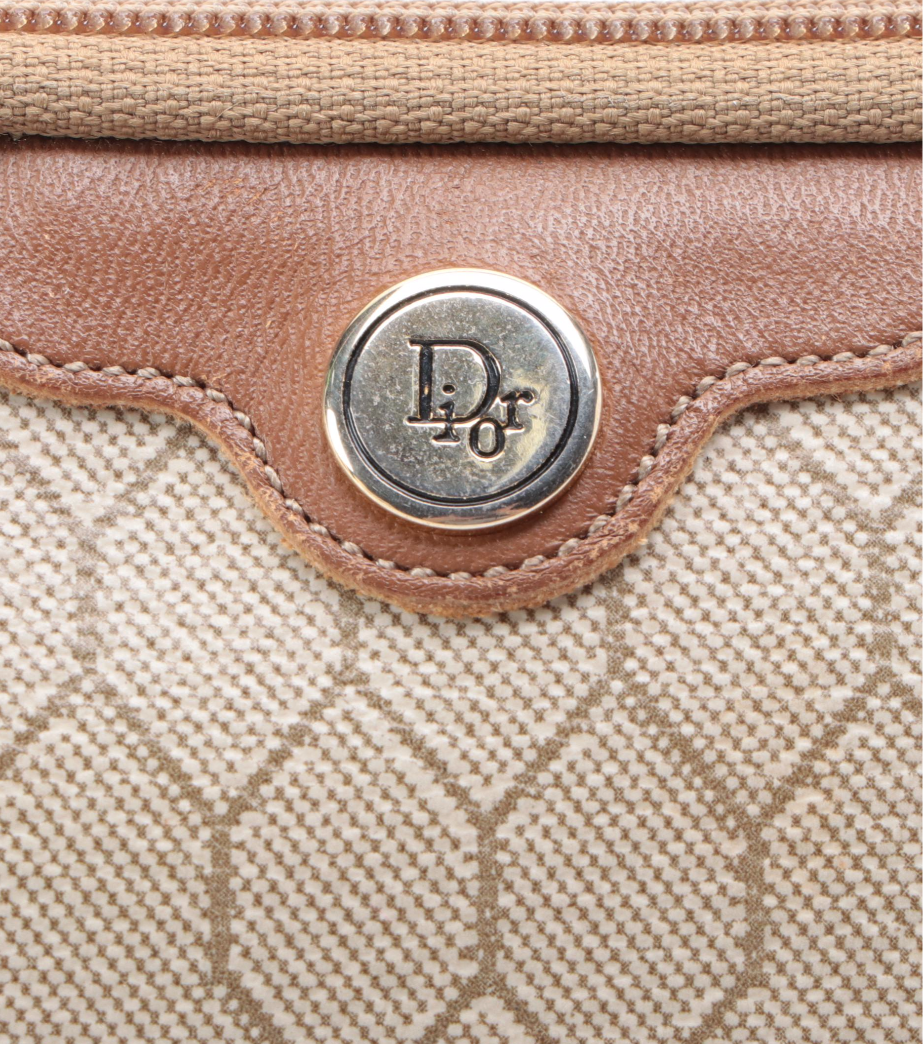 Christian Dior Cosmetic Pouch in Dior Honeycomb Coated Canvas