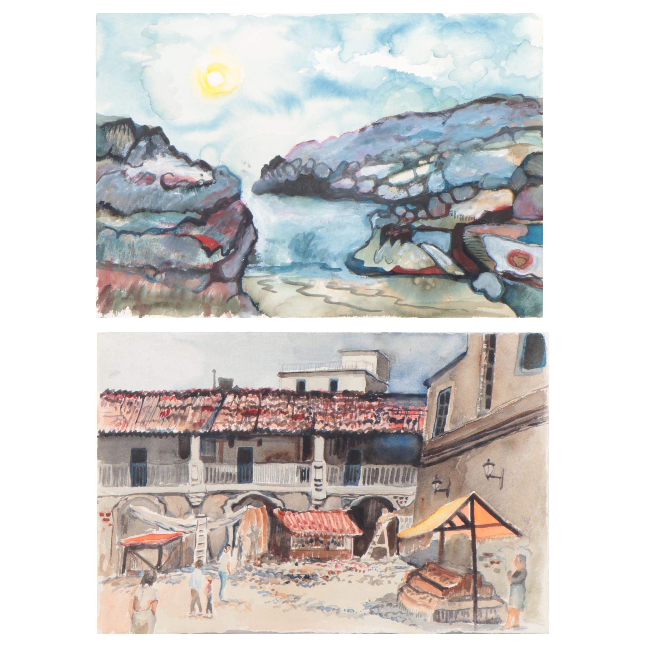 Marion Maas Coastal Landscape and Cityscape Watercolor Paintings