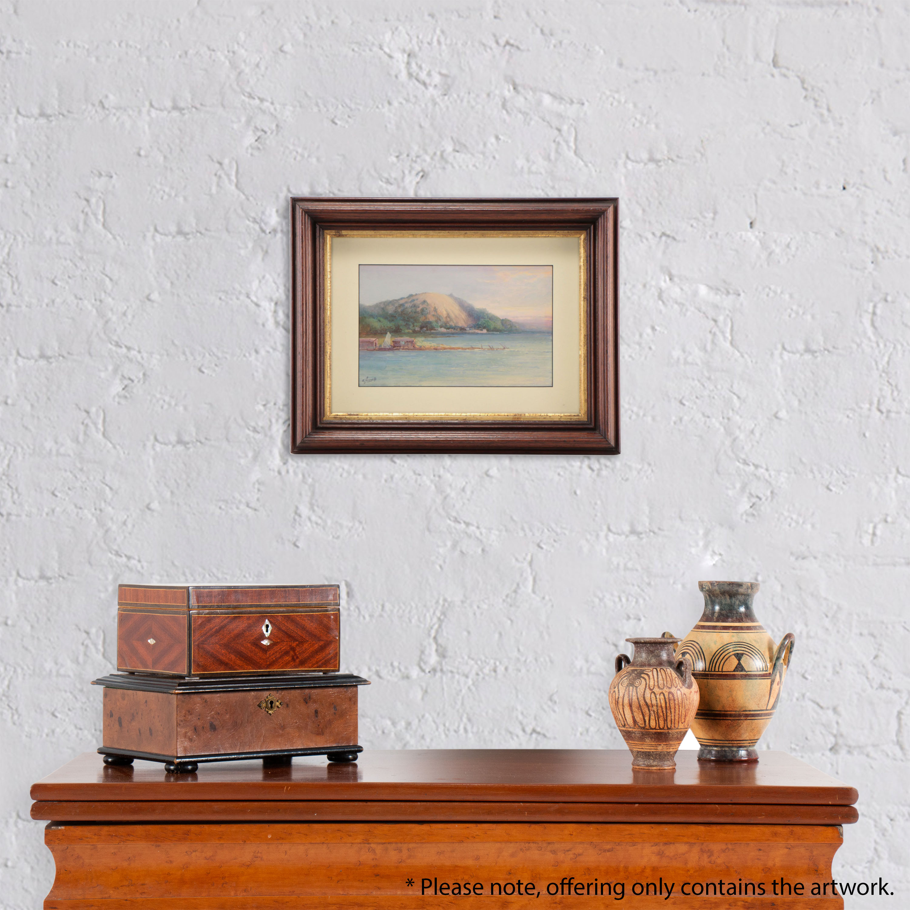 Victor Casenelli Coastal Landscape Watercolor Painting