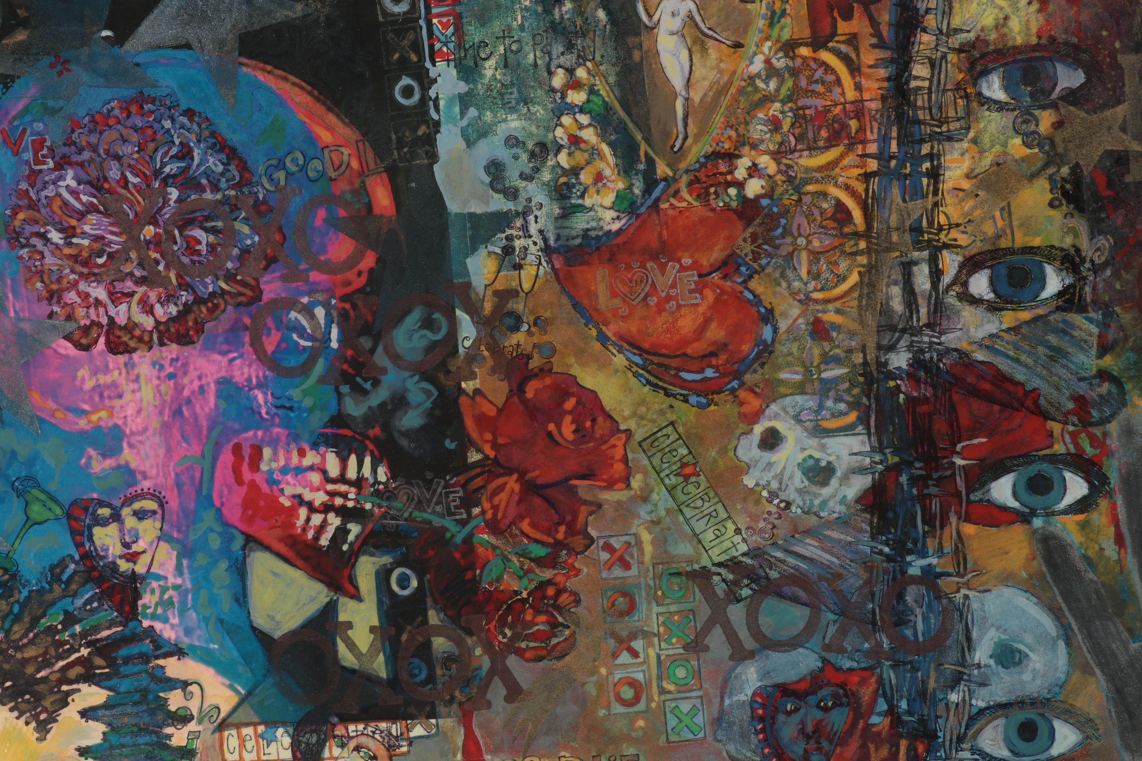 Sarah Roush Abstract Mixed Media Painting