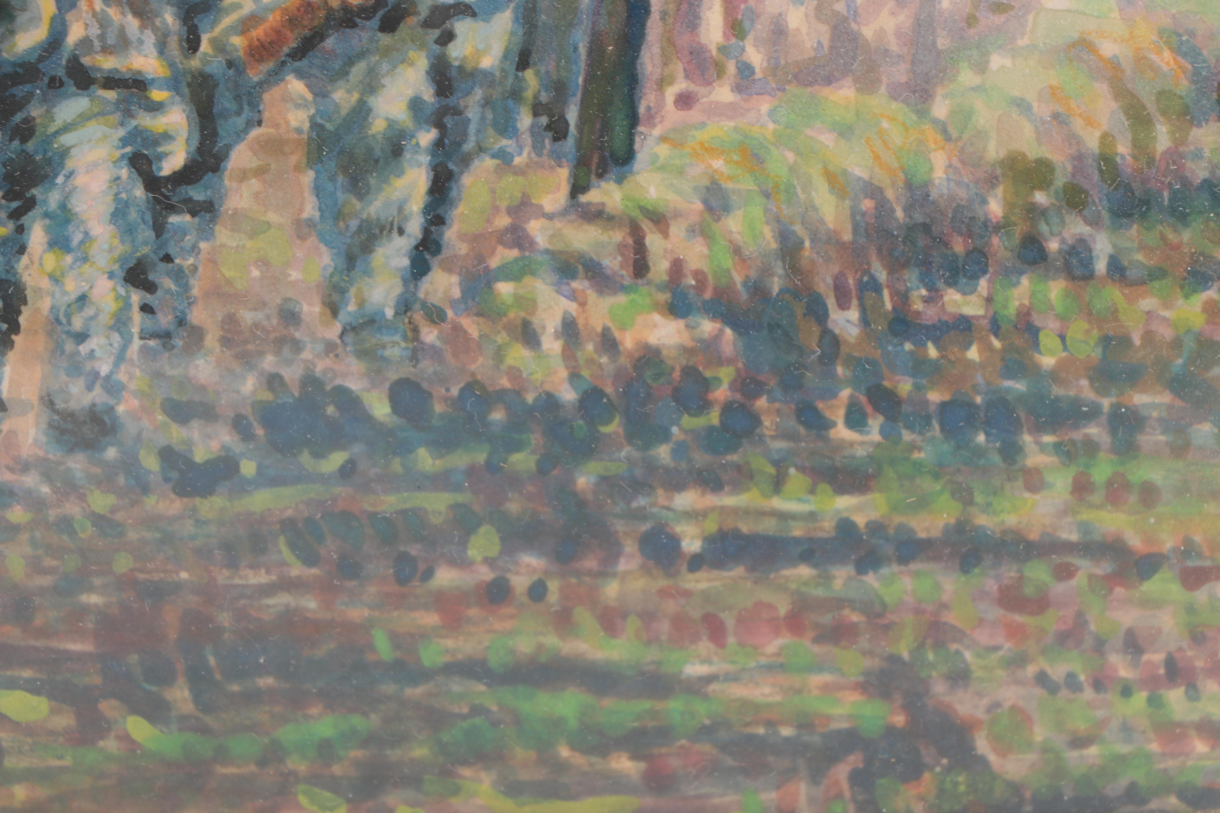 Watercolor Painting of Union Soldiers Carrying the American Flagg