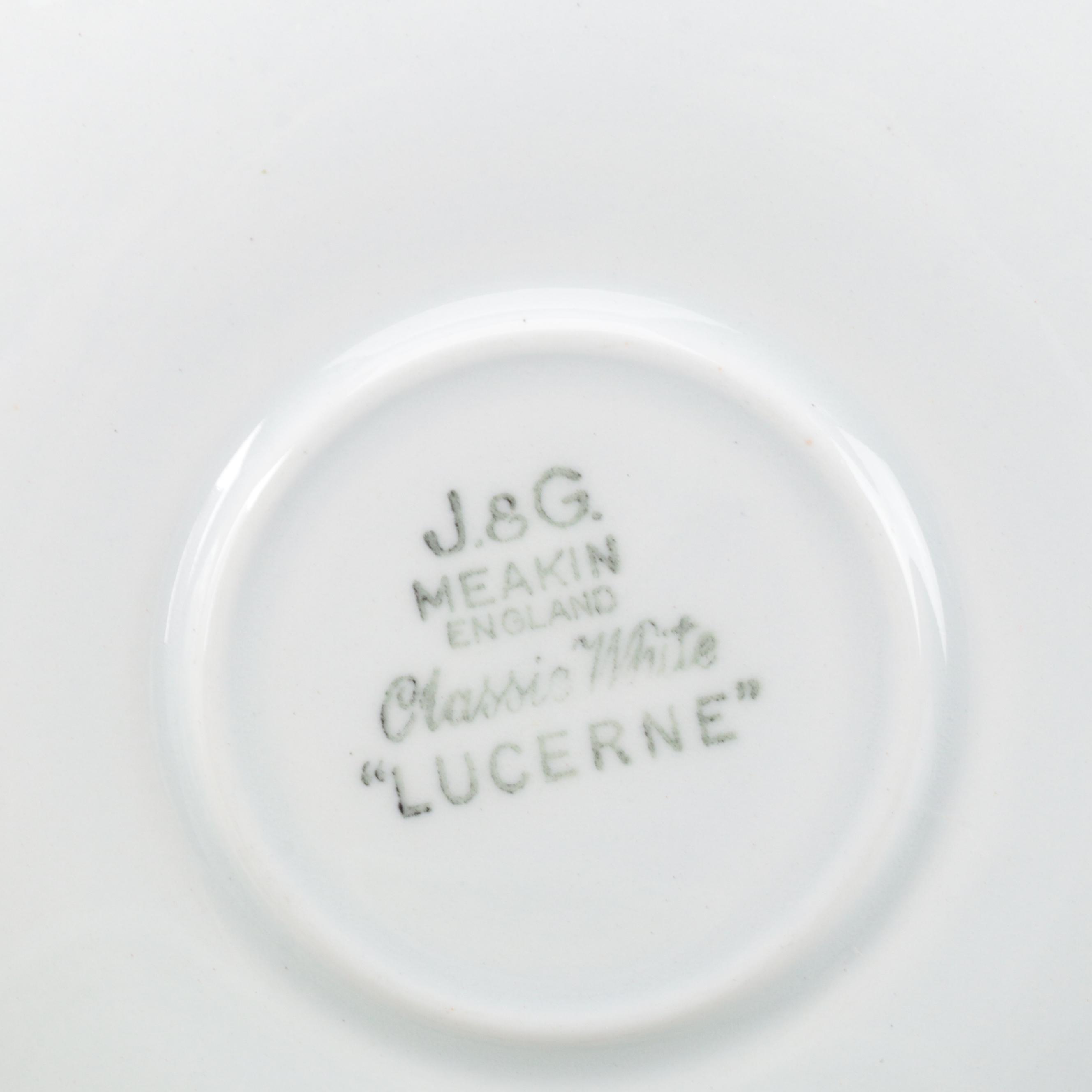 J. and G. Meakin "Lucerne" Green Dinnerware and Serving Pieces