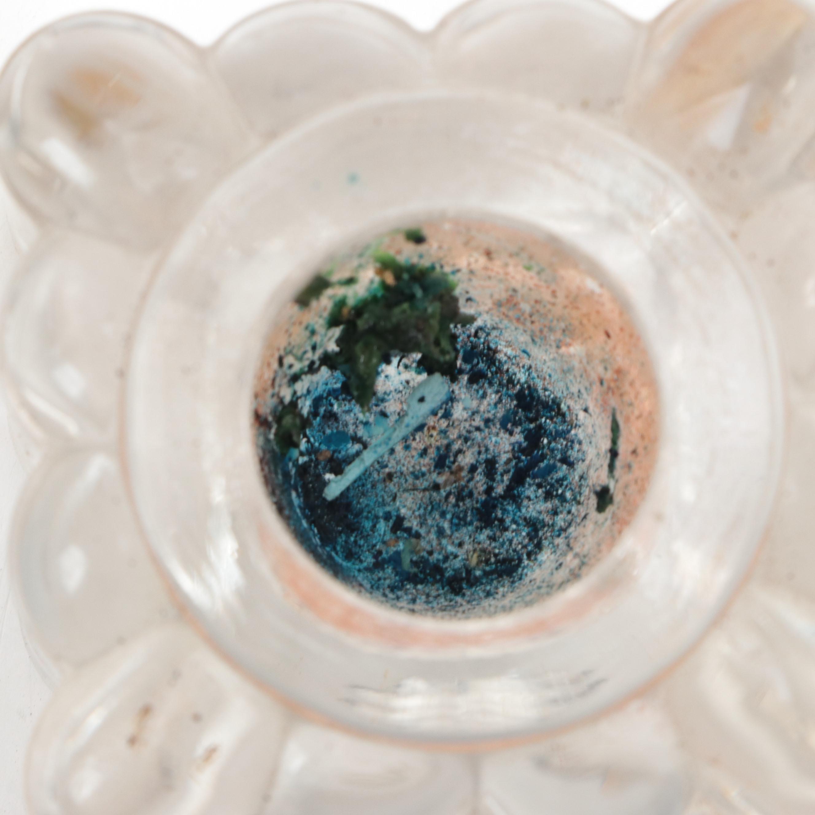 Tatum Victorian Cast Iron and and Pressed Glass Double Inkwell, Late 19th C.