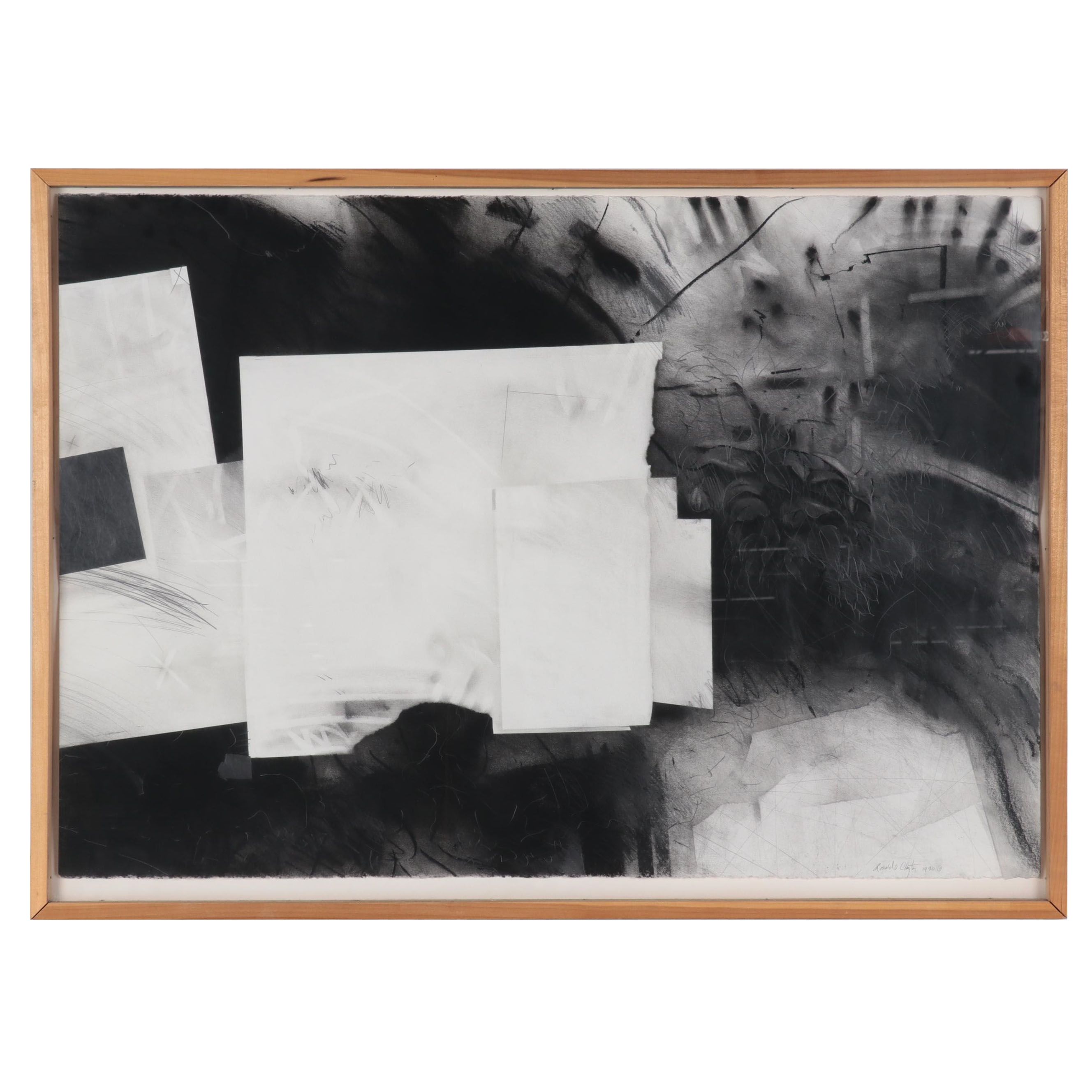 Ron Clayton Mixed Media Drawing "Sumac" 1990