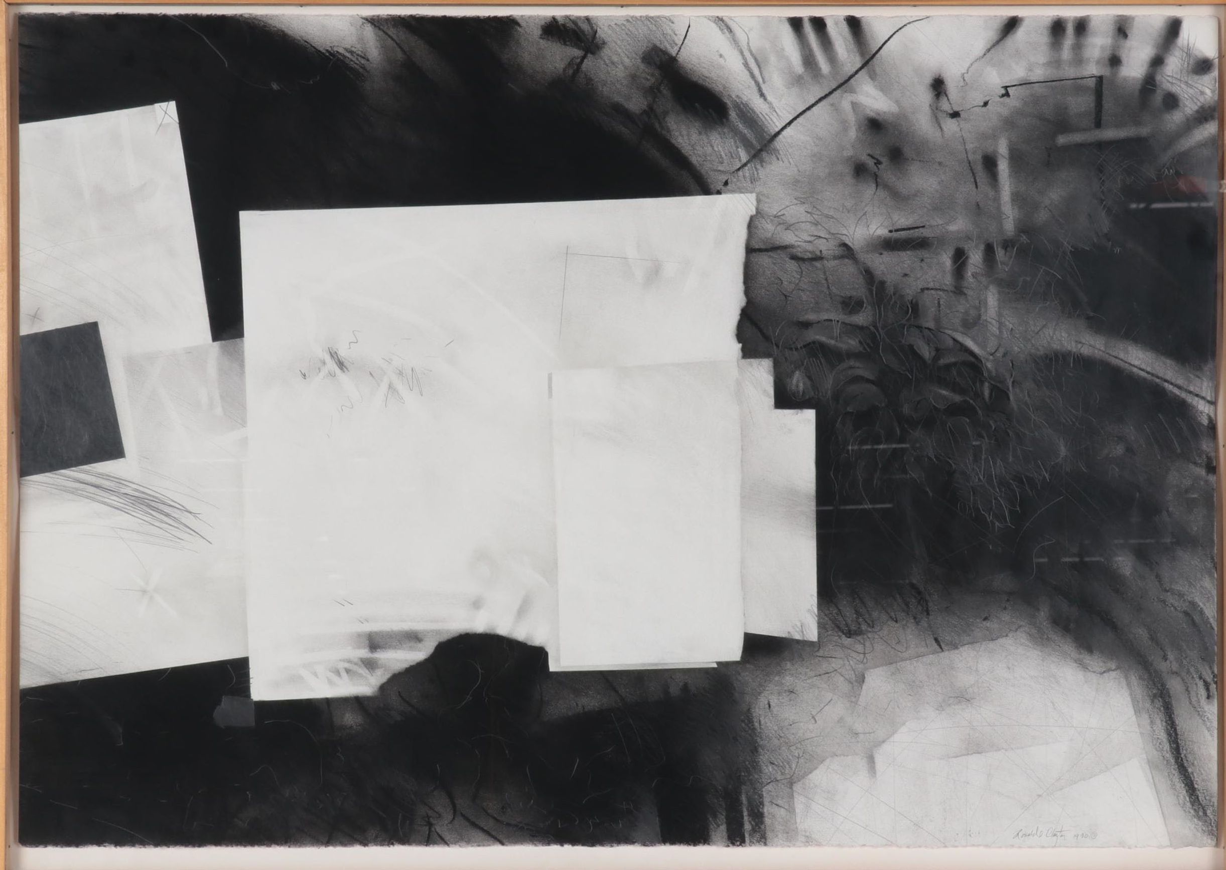 Ron Clayton Mixed Media Drawing "Sumac" 1990