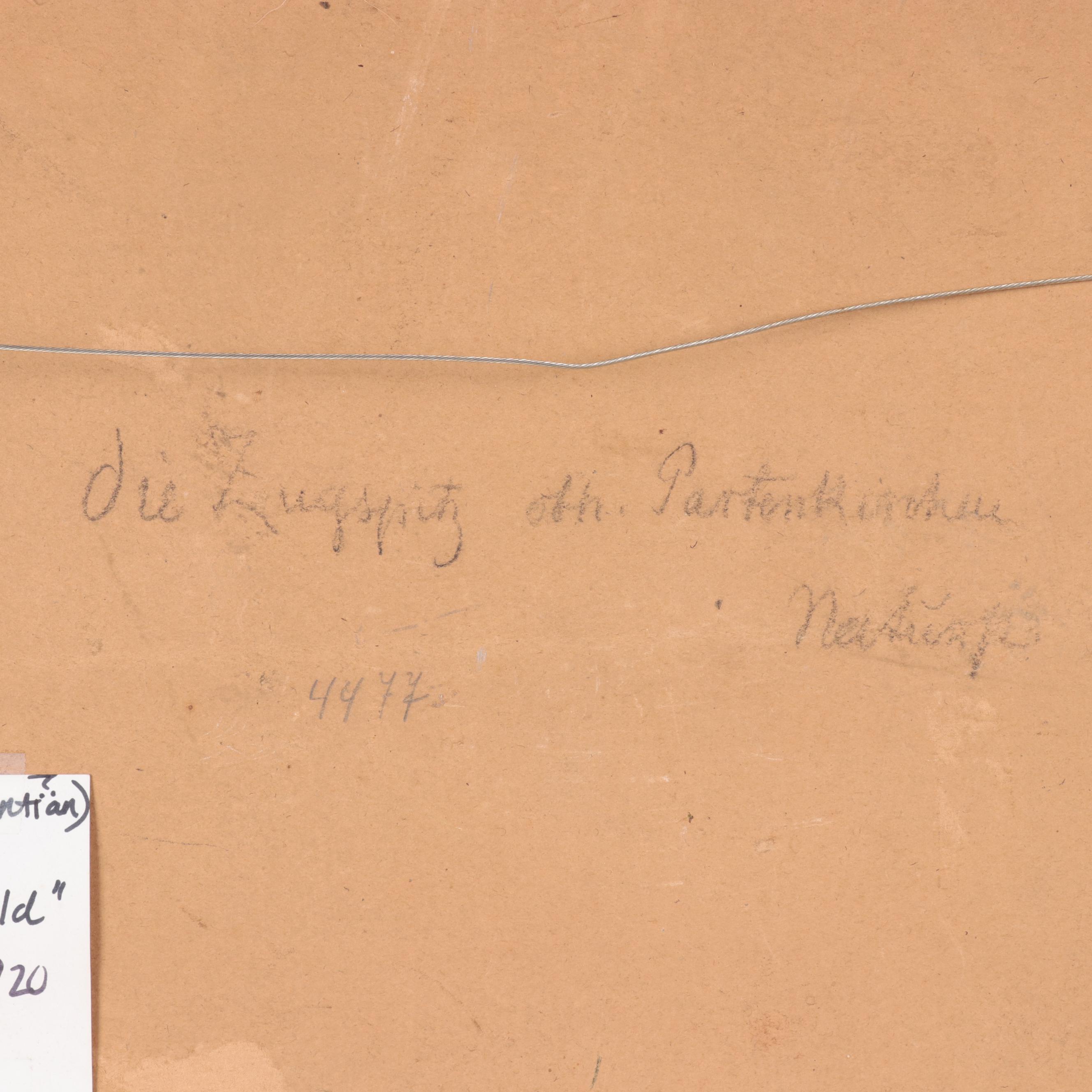 German School Mountain Landscape Oil Painting