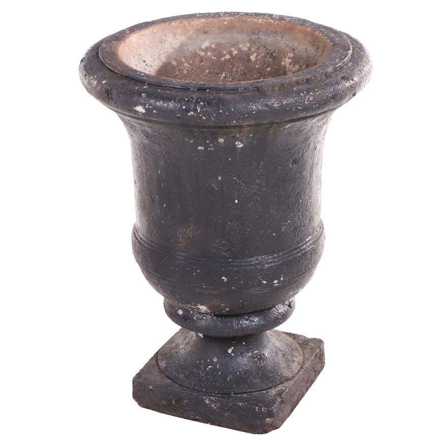 Neoclassical Style Painted Cast Concrete Urn Planter