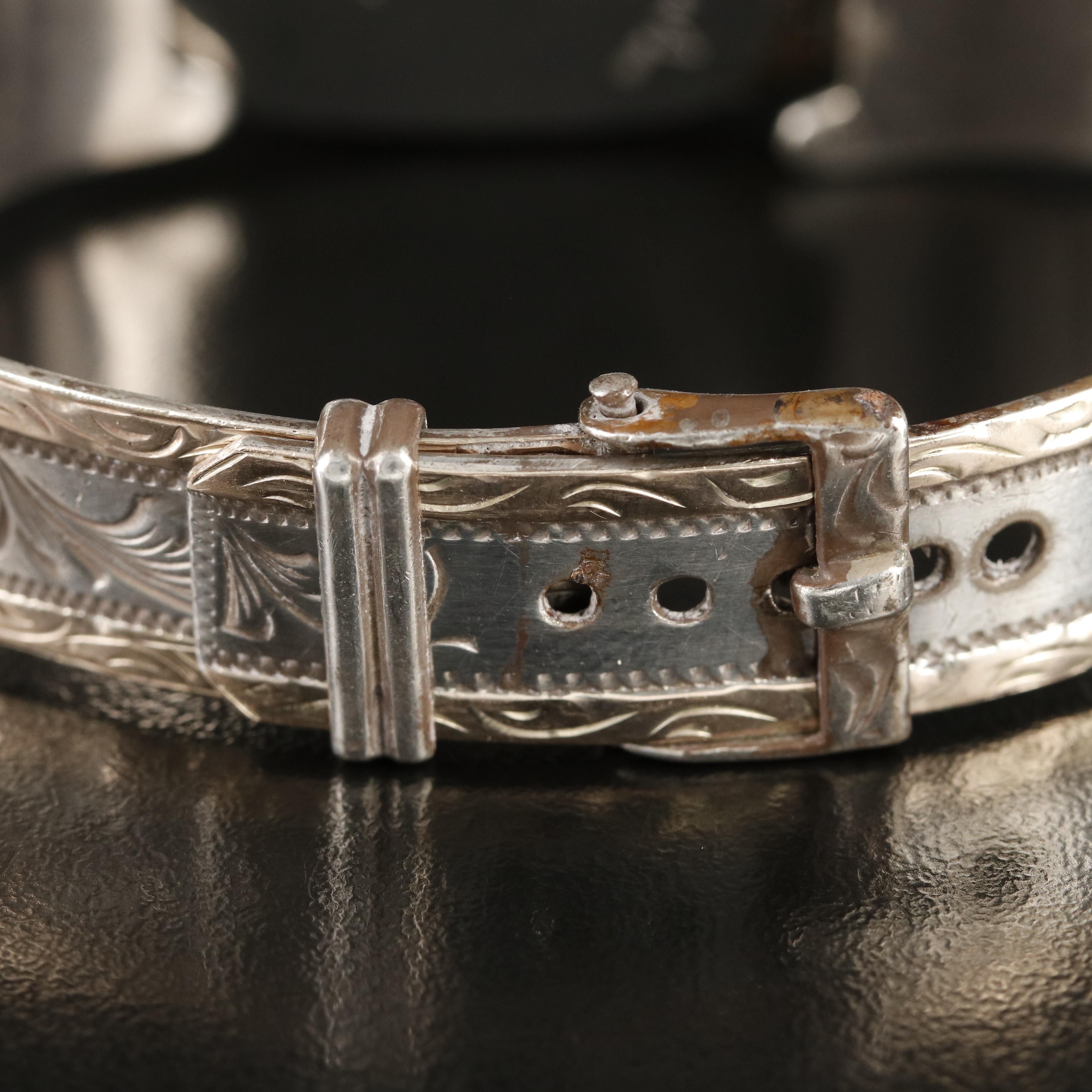 Timex Watch with Sterling and 10K Accent Scrollwork Shoulders