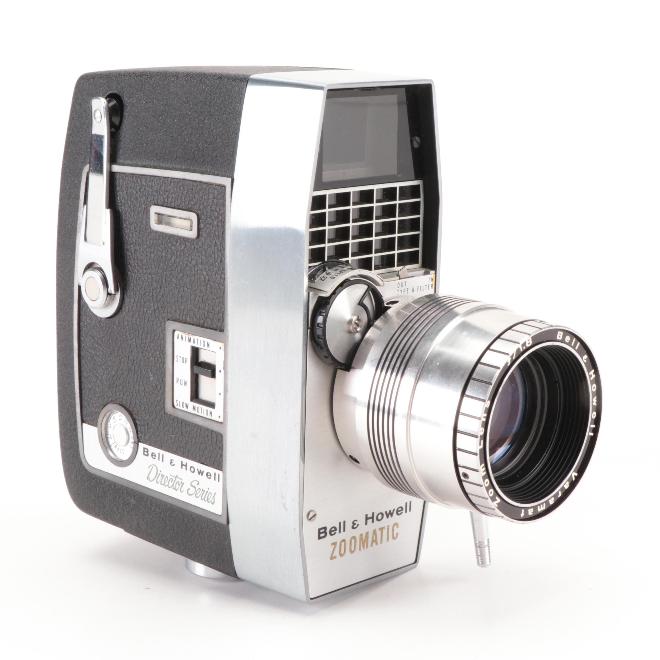 Bolex Paillard with Bell Howell Movie Cameras and Polaroid "95A" Land Camera