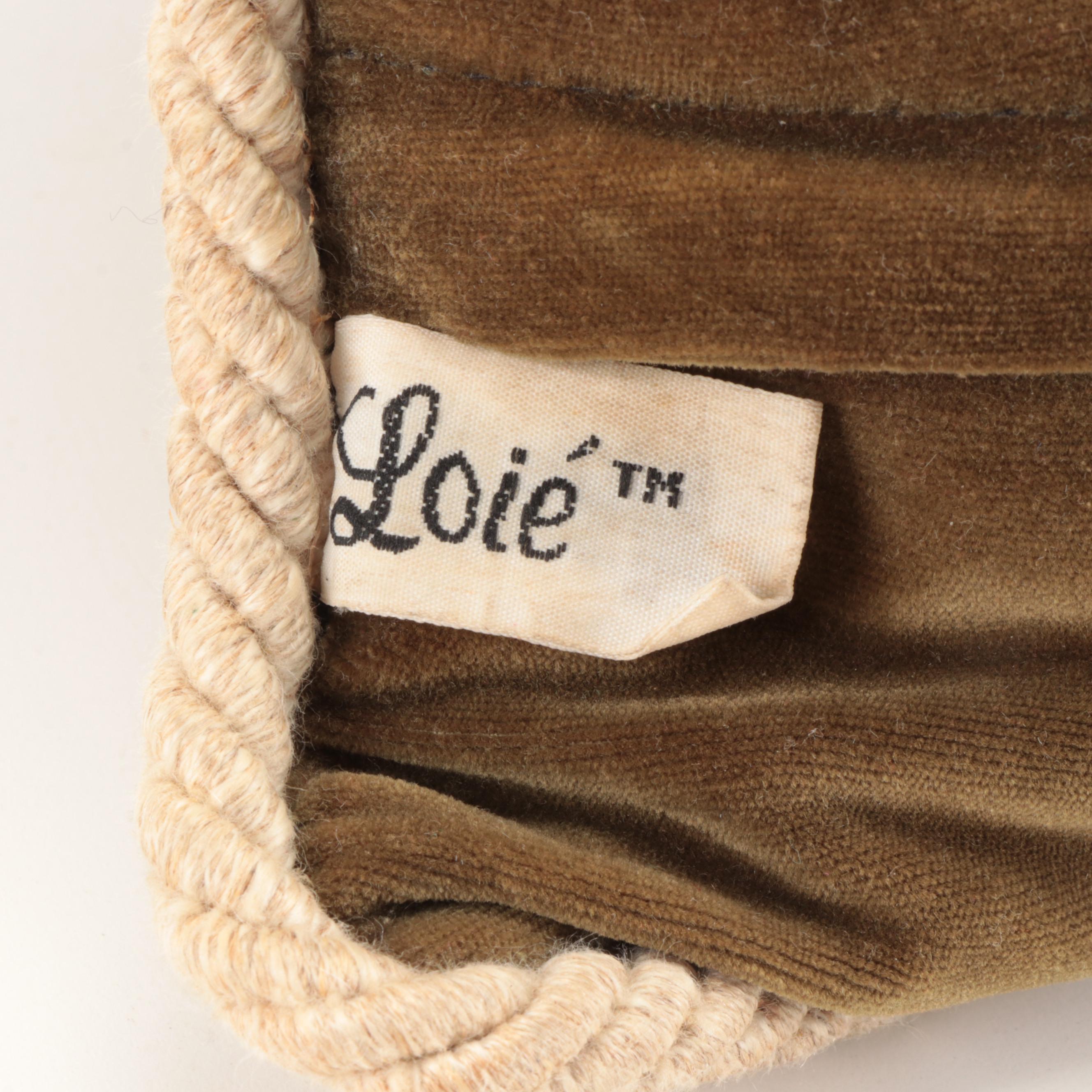 Loié and Other Needlepoint Throw Pillows, Late 20th Century