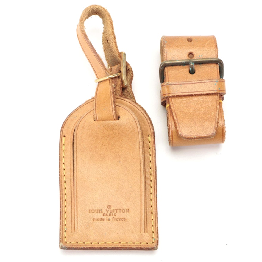 Louis Vuitton Poignet and Luggage Tag in Vachetta Leather