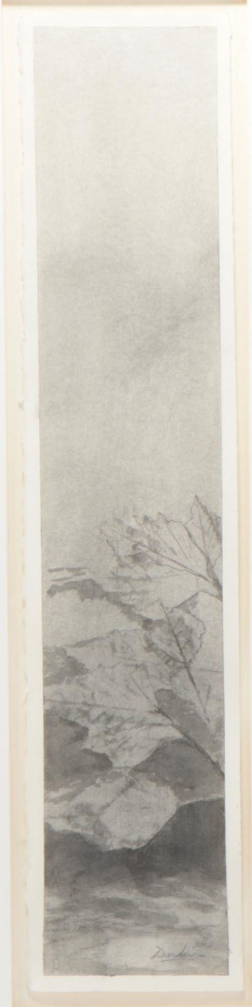 Bob Durden Graphite Painting of Abstract Nature Scene, 2002