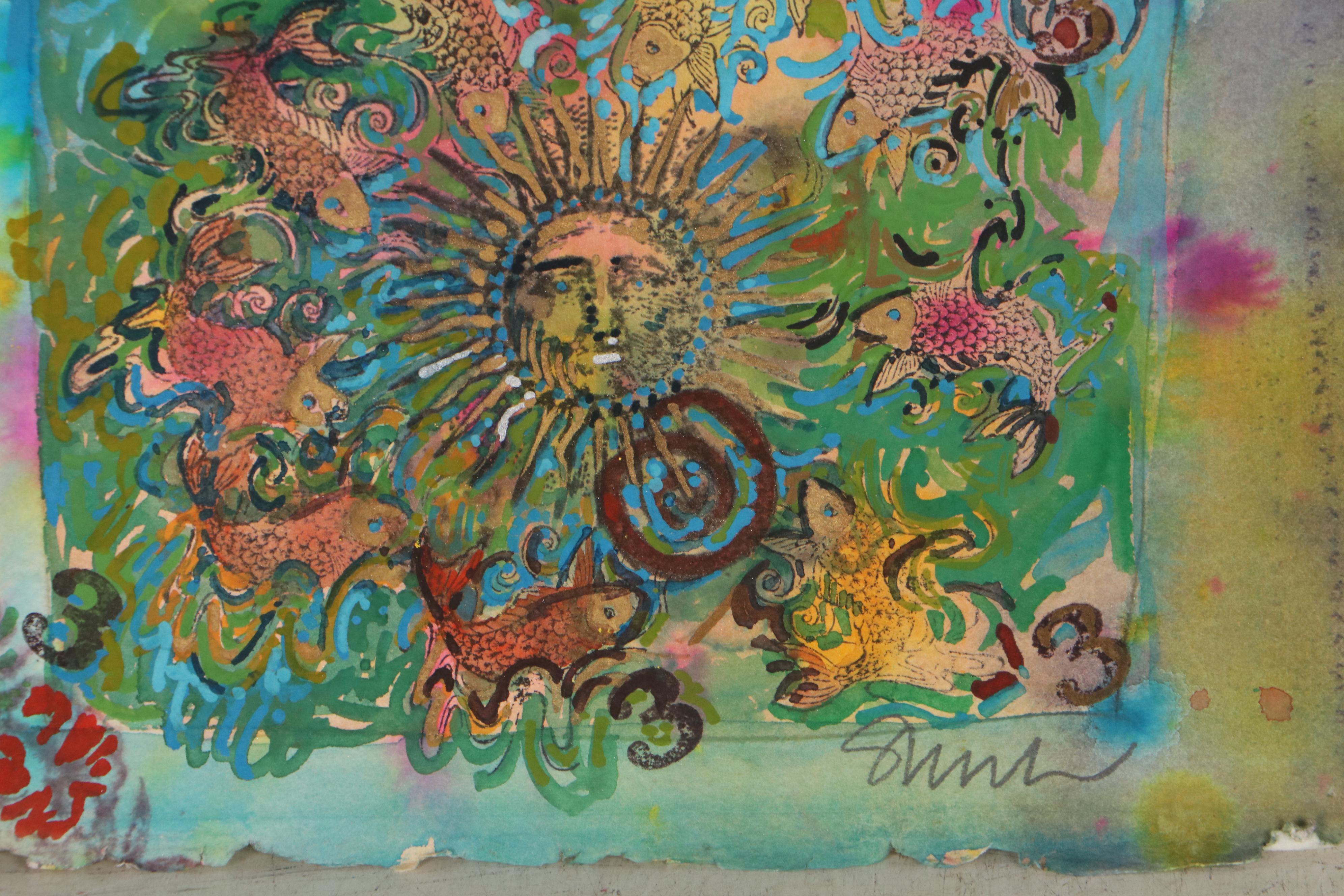 Sarah Roush Abstract Mixed Media Painting