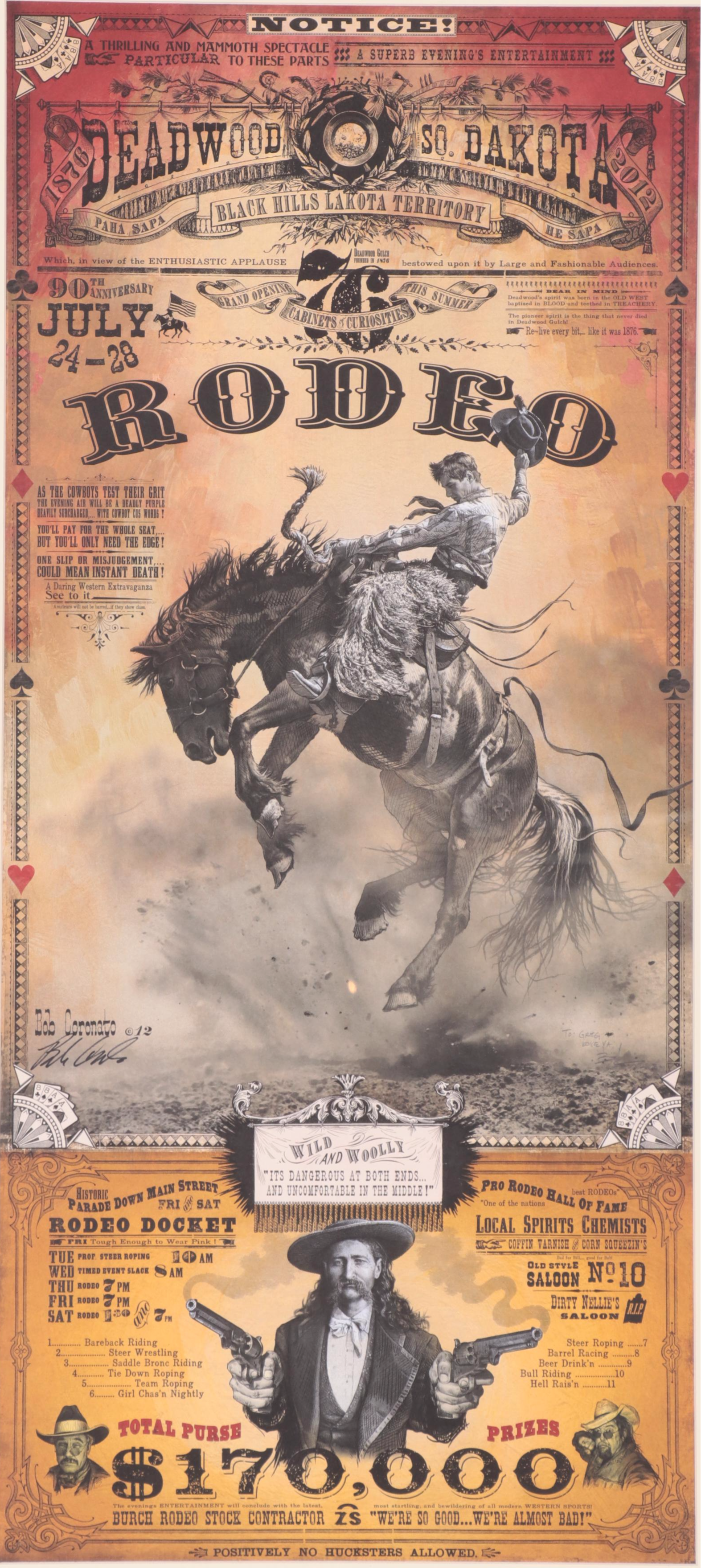 Bob Coronato Offset Lithograph Poster "Rodeo," Circa 2012