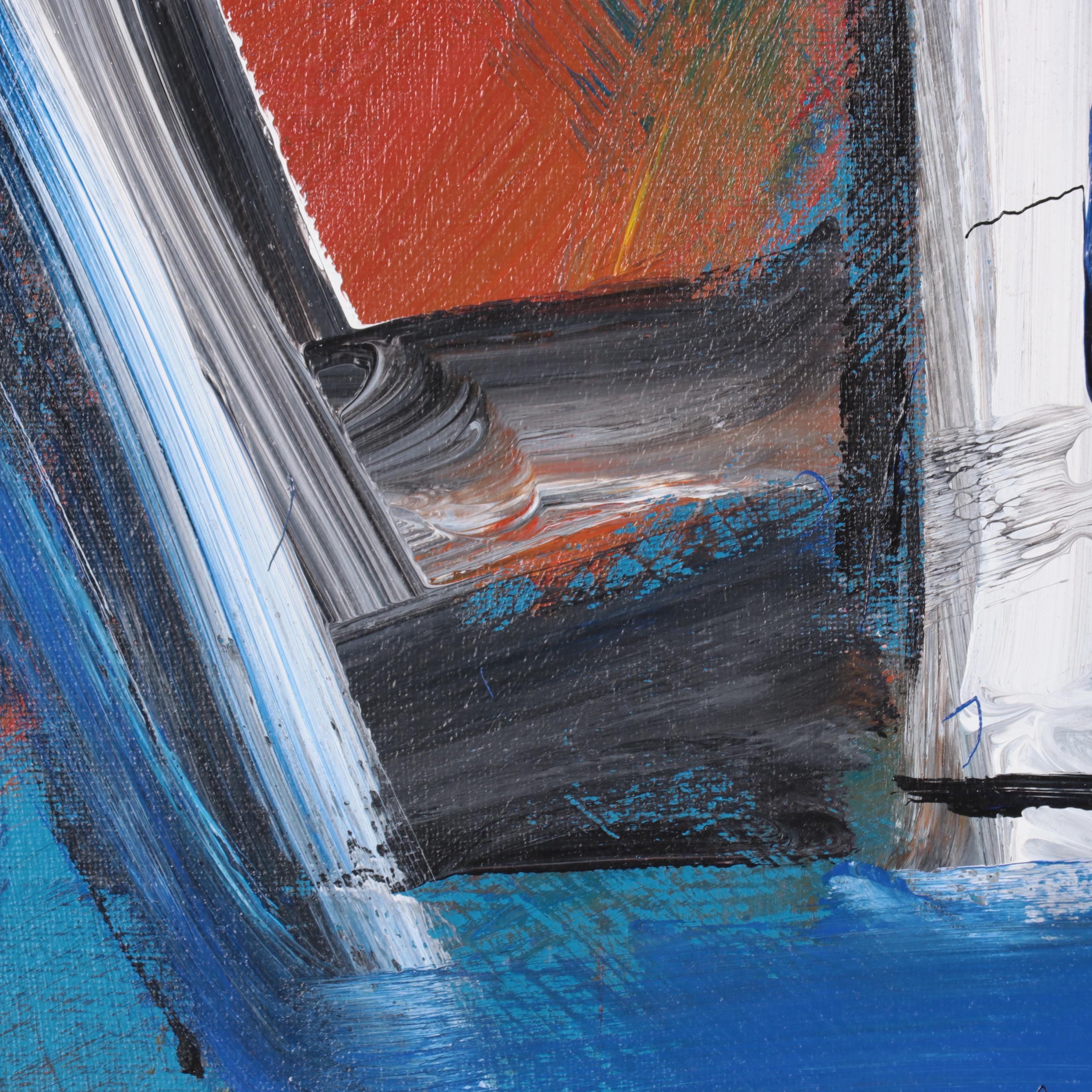 Rachel Kice Abstract Acrylic Painting "The Hug," Circa 2006