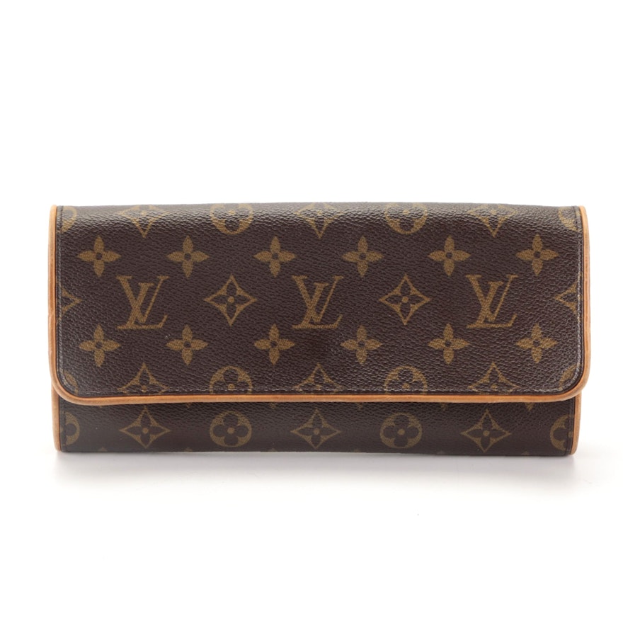 Louis Vuitton Pochette Twin GM Clutch Crossbody in Monogram Canvas