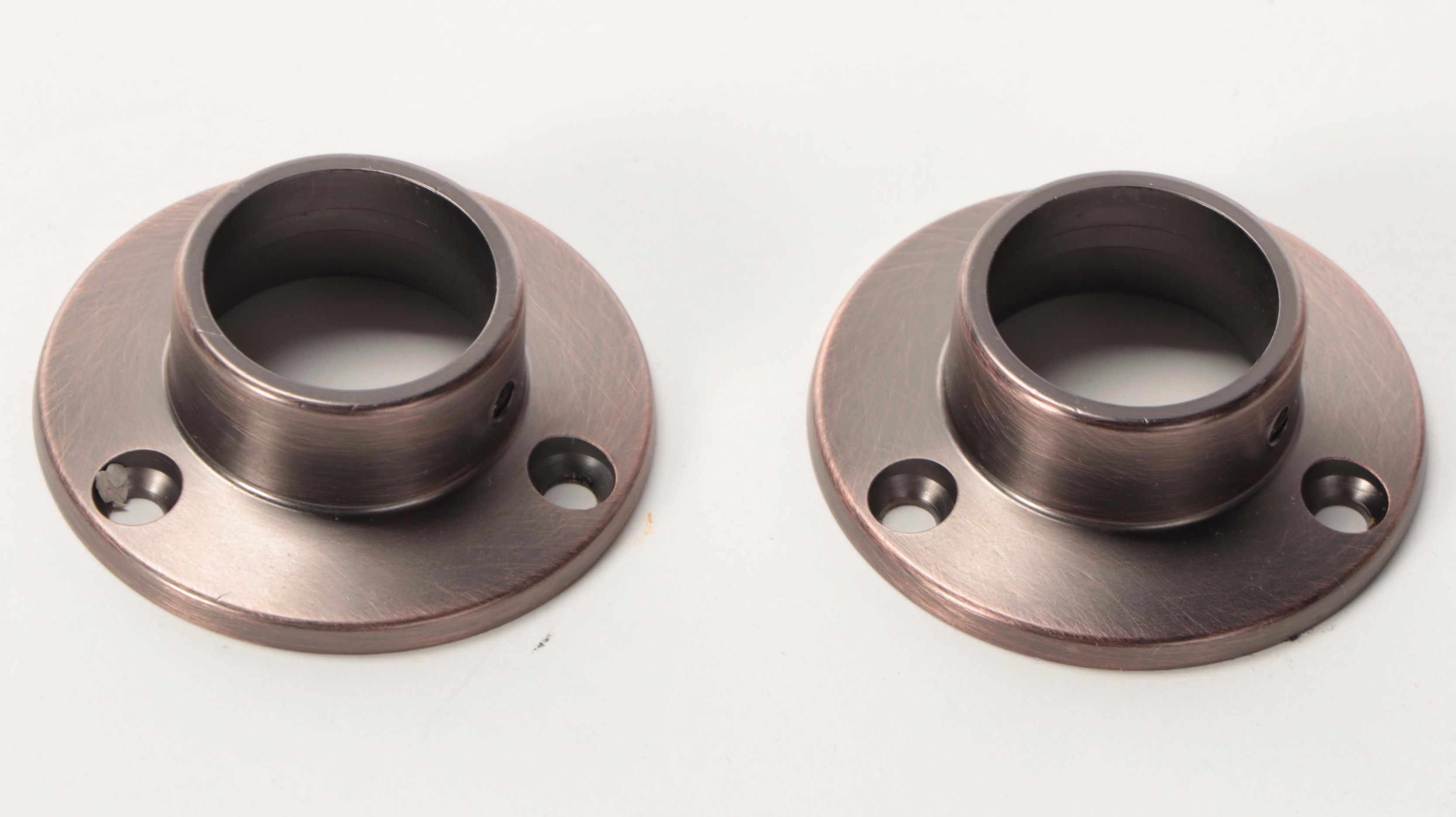 Rectangular Brass Shower Curtain Rod, Vinyl Curtain and Cotton Shower Curtain